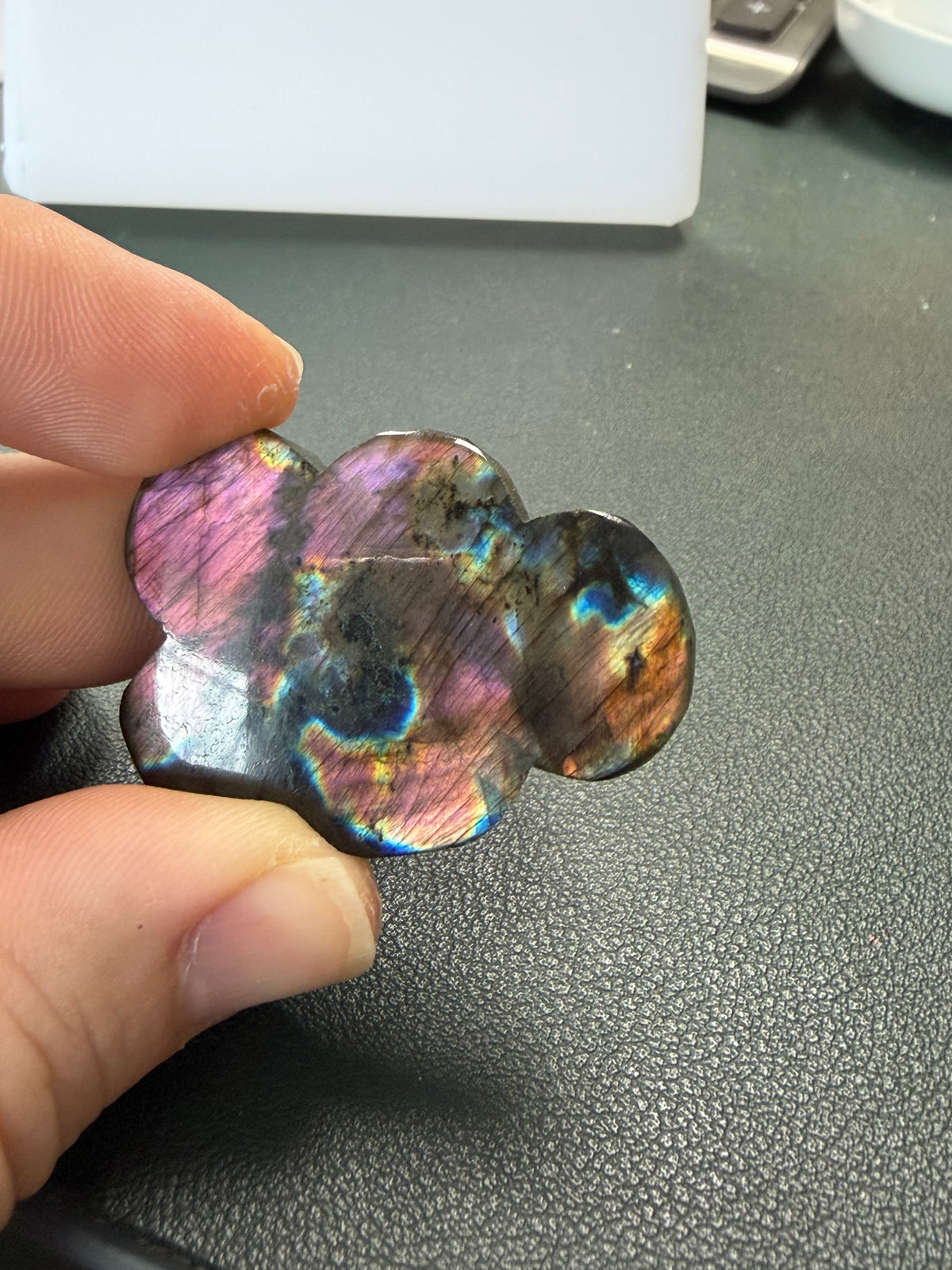 Labradorite Cabochon; Natural Untreated Madagascar Labradorite; 72.800cts