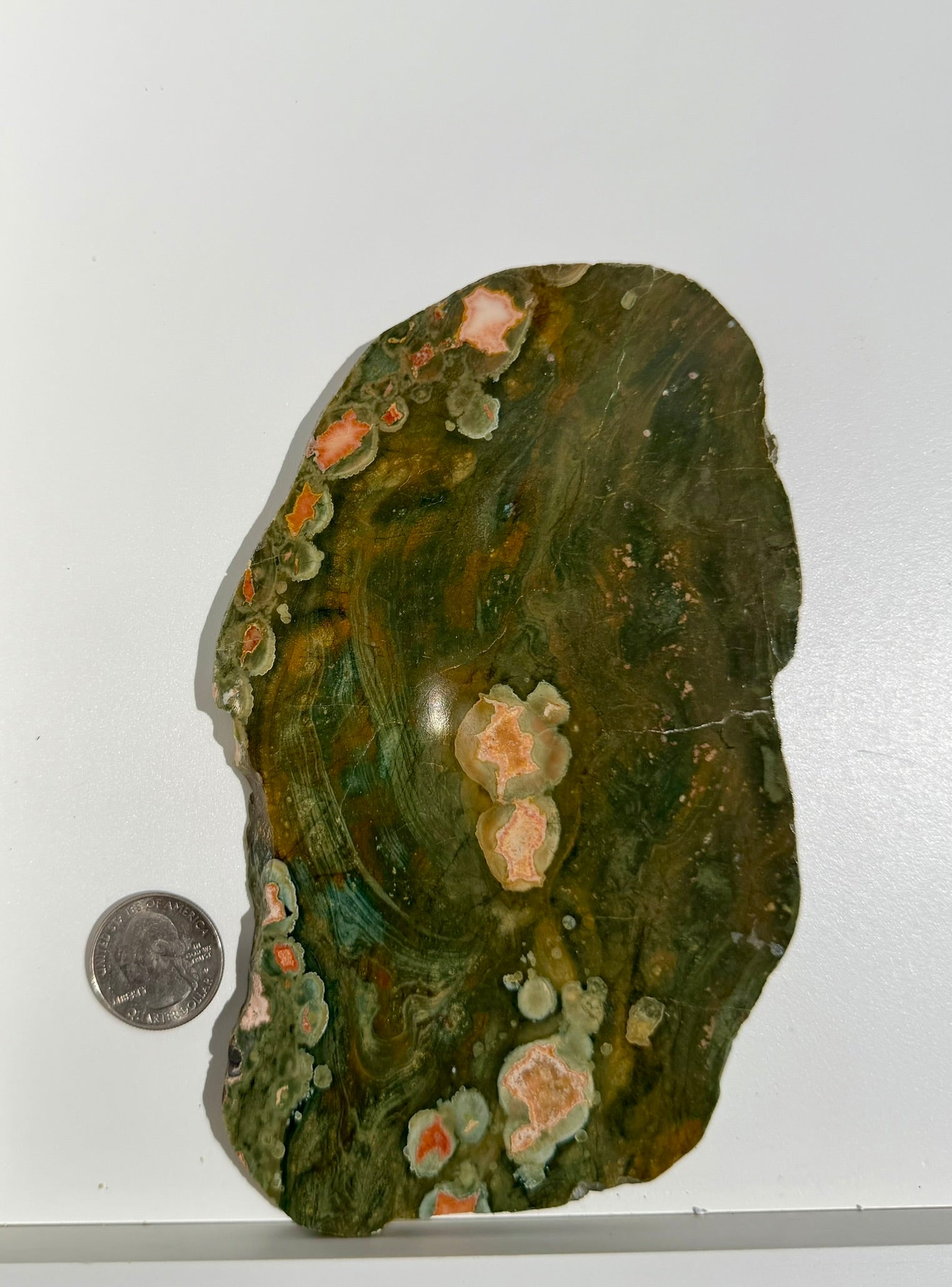 Rainforest Jasper Slab from Australia; 276.78 grams