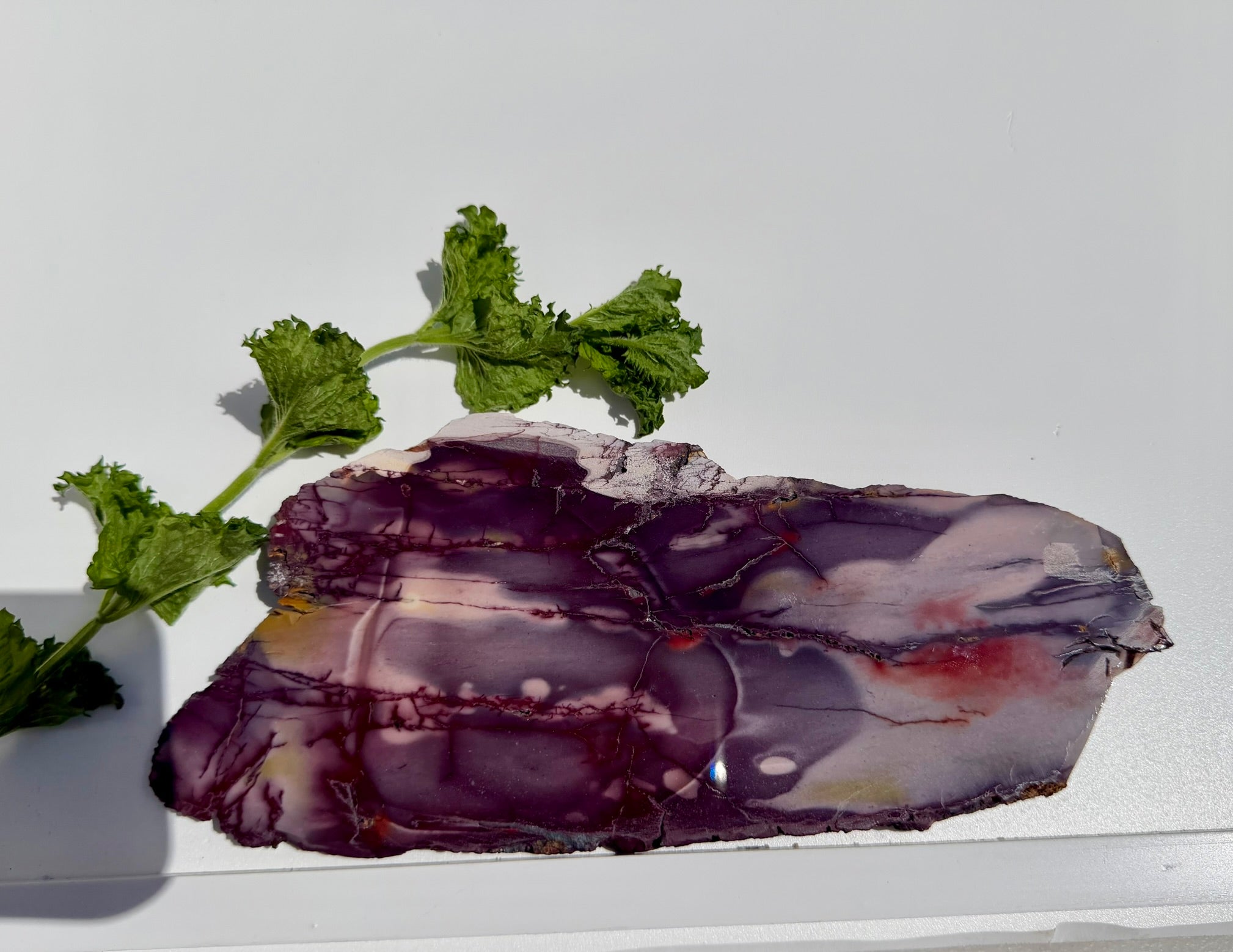 Mookaite Jasper Slab from Australia; 568.45 grams