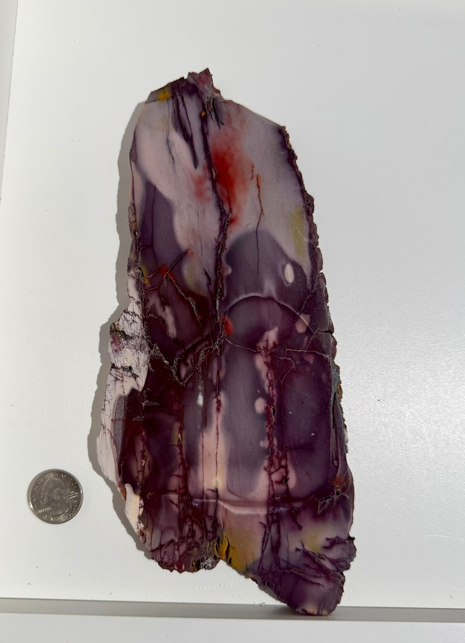 Mookaite Jasper Slab from Australia; 568.45 grams