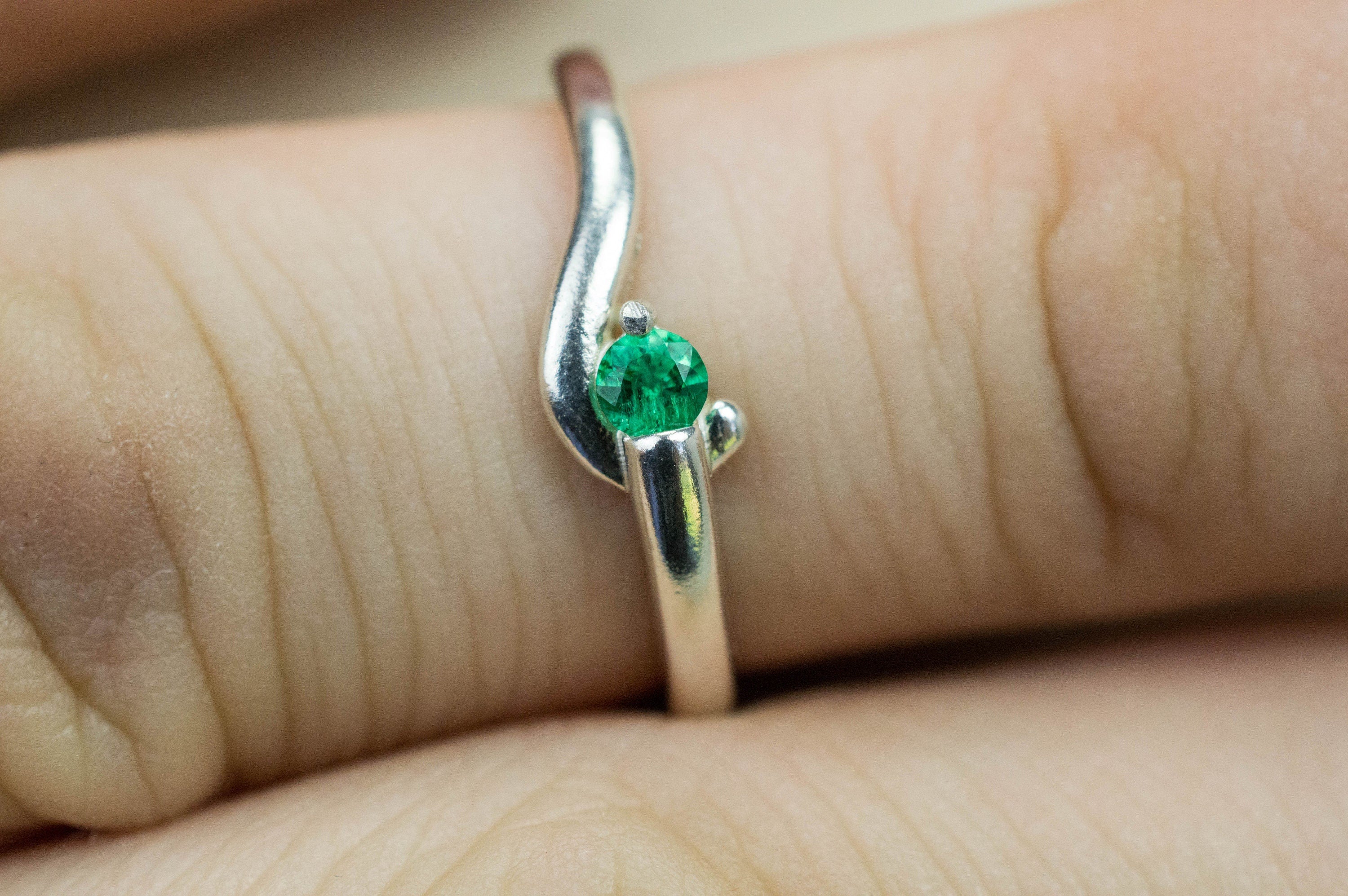 Emerald Ring; Genuine Afghanistan Emerald - Mark Oliver Gems