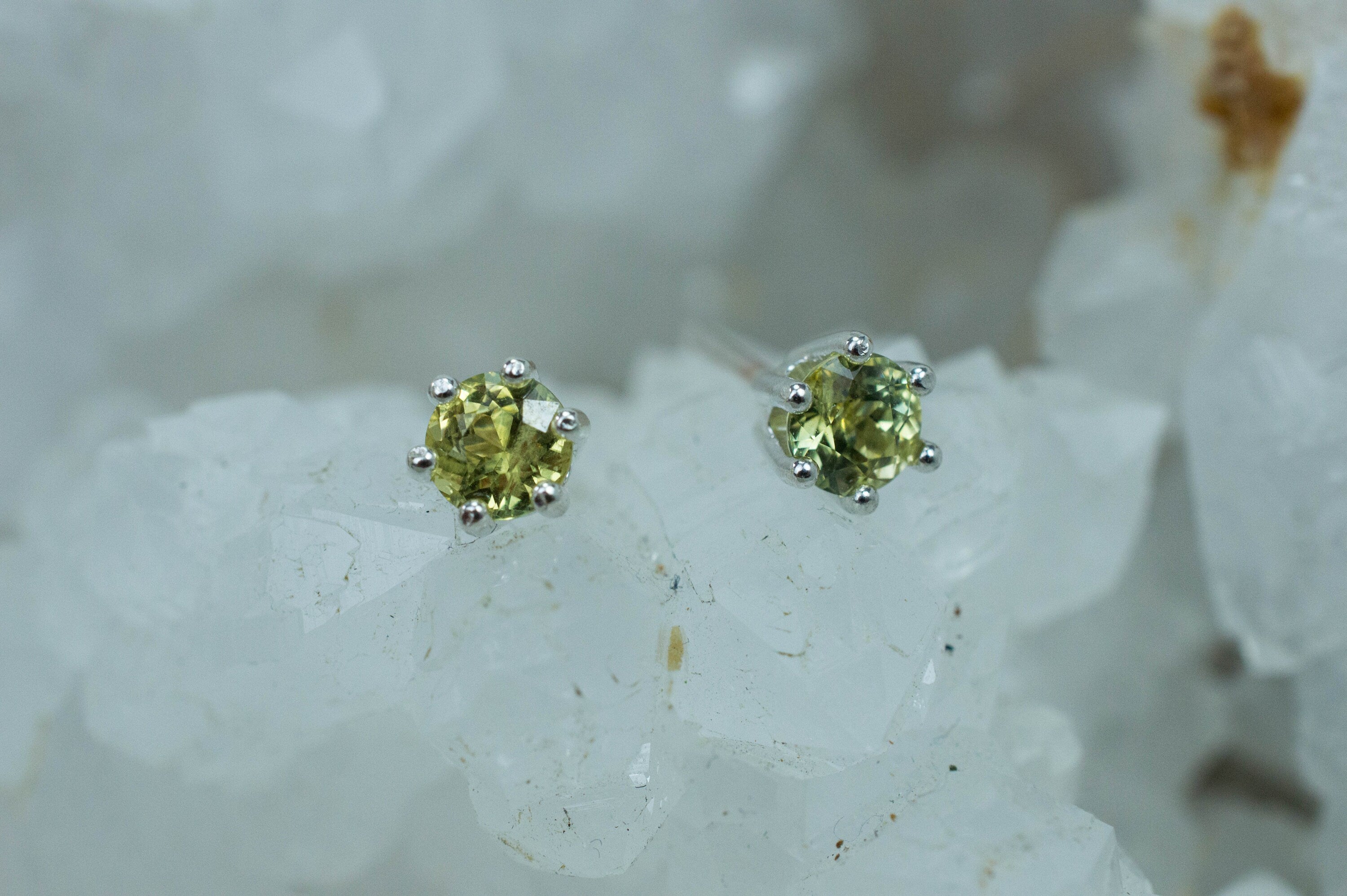 Yellow Sapphire Earrings; Genuine Untreated Madagascar Sapphire; 0.840cts - Mark Oliver Gems