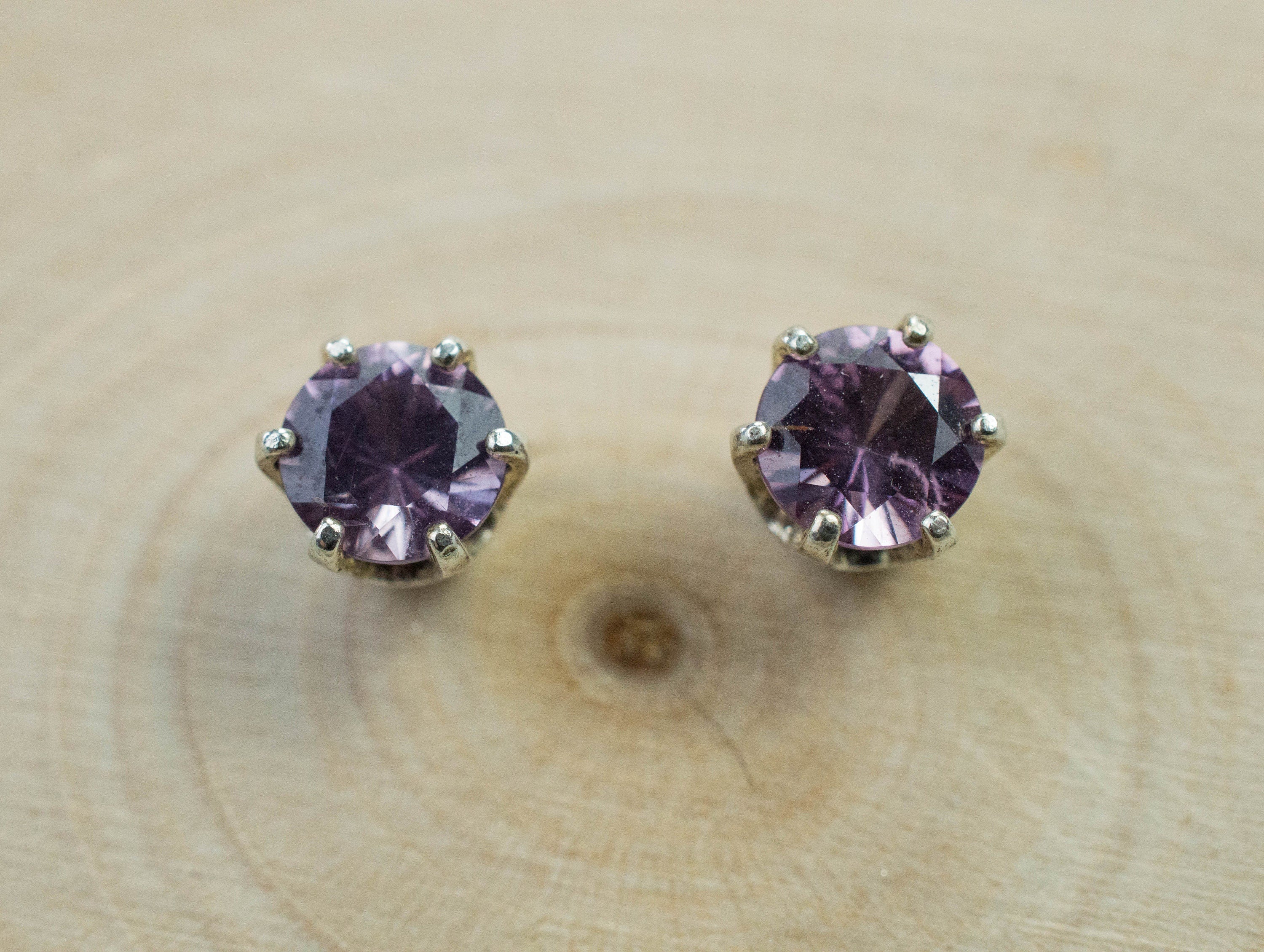 Rhodolite Garnet Earrings, Genuine Untreated Tanzanian Garnet; 1.265cts - Mark Oliver Gems