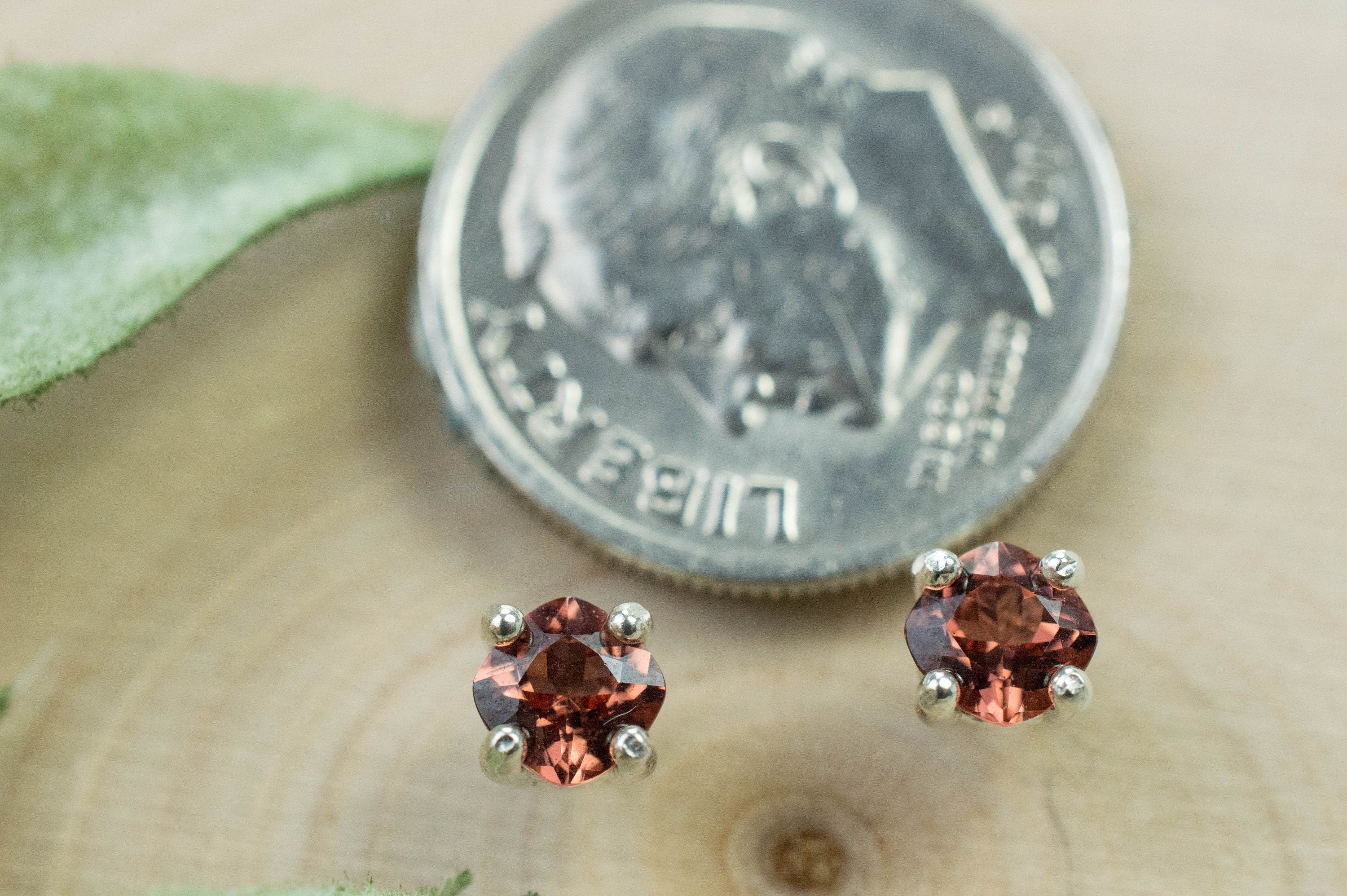 Rhodolite Garnet Earrings, Genuine Untreated North Carolina Garnet; 0.595cts - Mark Oliver Gems