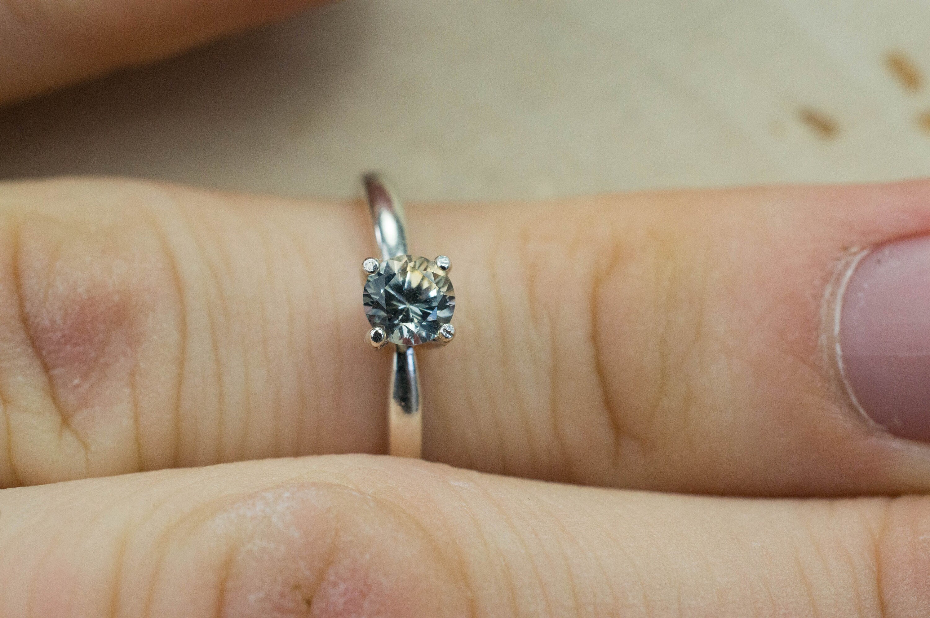 Montana Sapphire Ring, Genuine USA Parti Sapphire; 0.470cts - Mark Oliver Gems