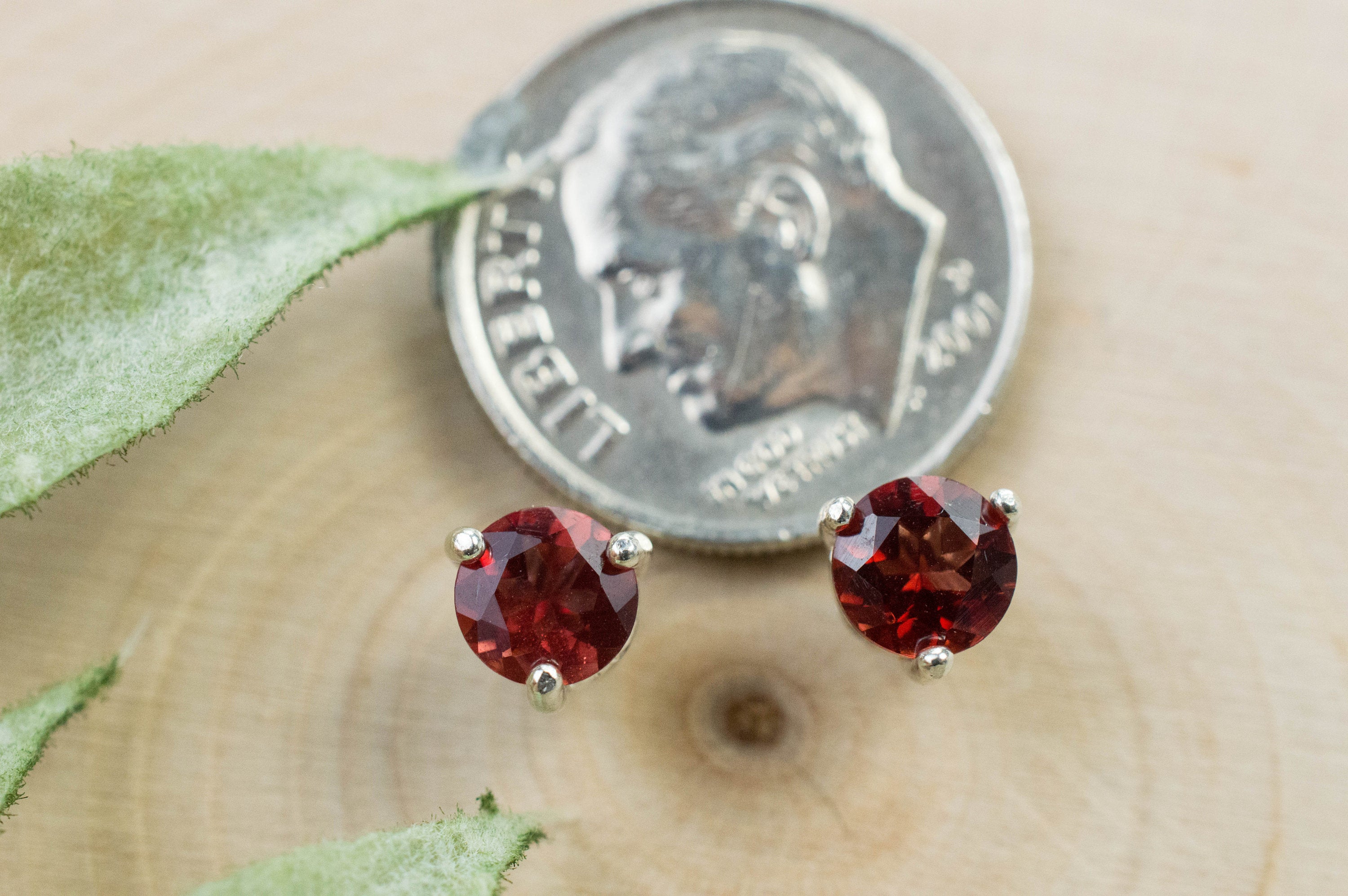 Red Oregon Sunstone Earrings; Natural Untreated USA Sunstone; 0.880cts - Mark Oliver Gems