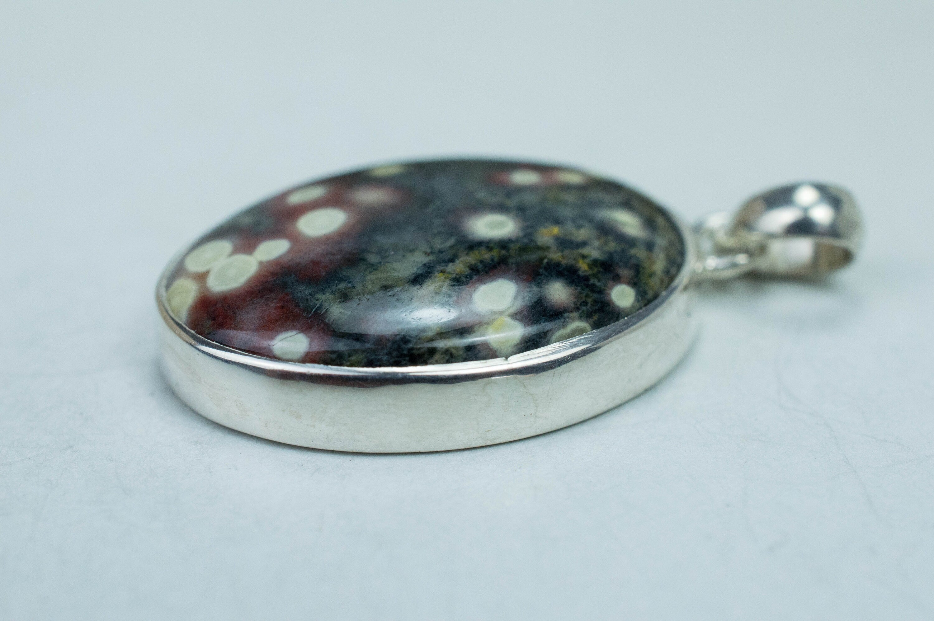 Ocean Jasper Pendant; Genuine Untreated Madagascan Jasper - Mark Oliver Gems