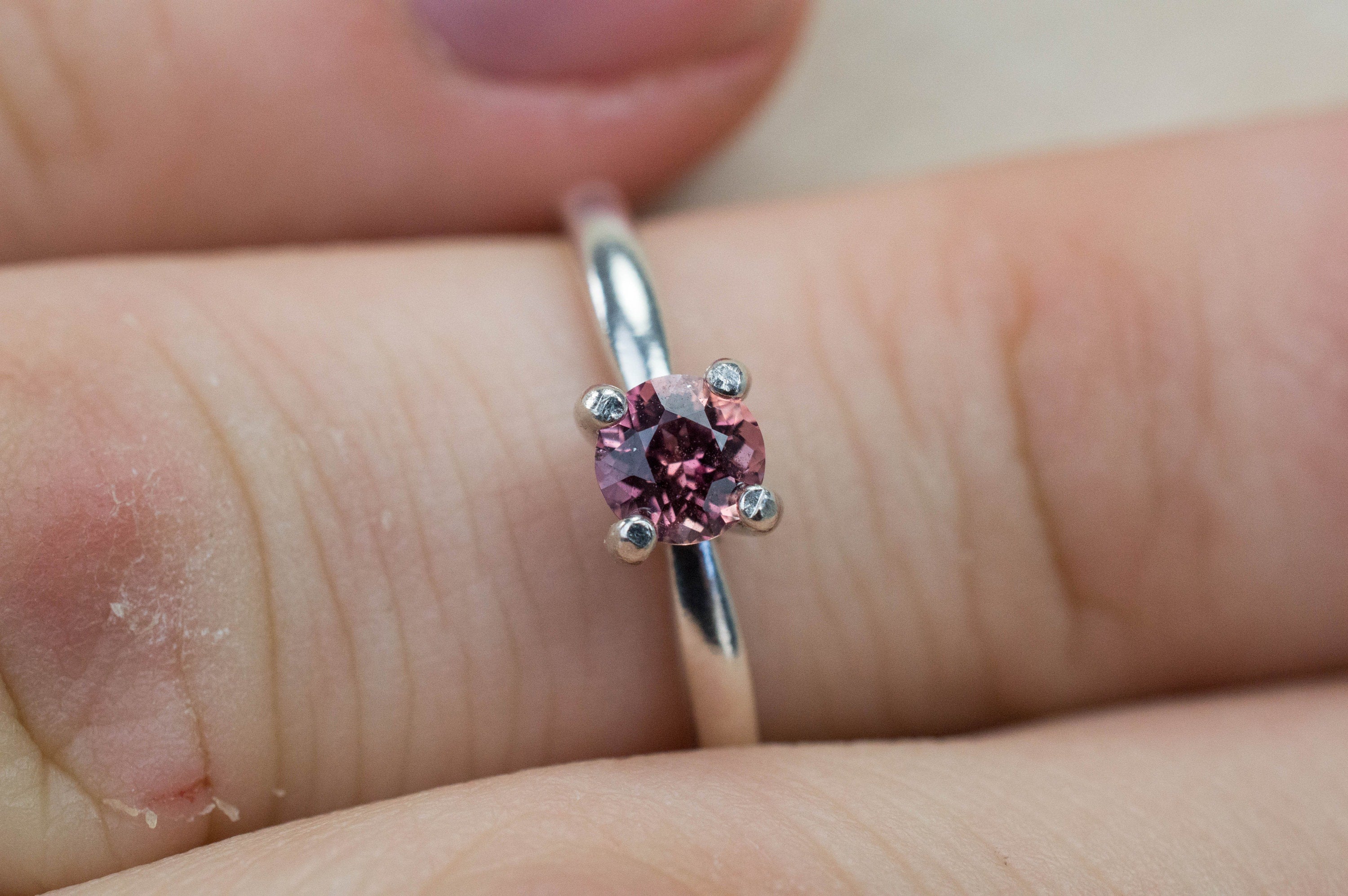Pink Sapphire Ring, Genuine Untreated Madagascar Sapphire - Mark Oliver Gems