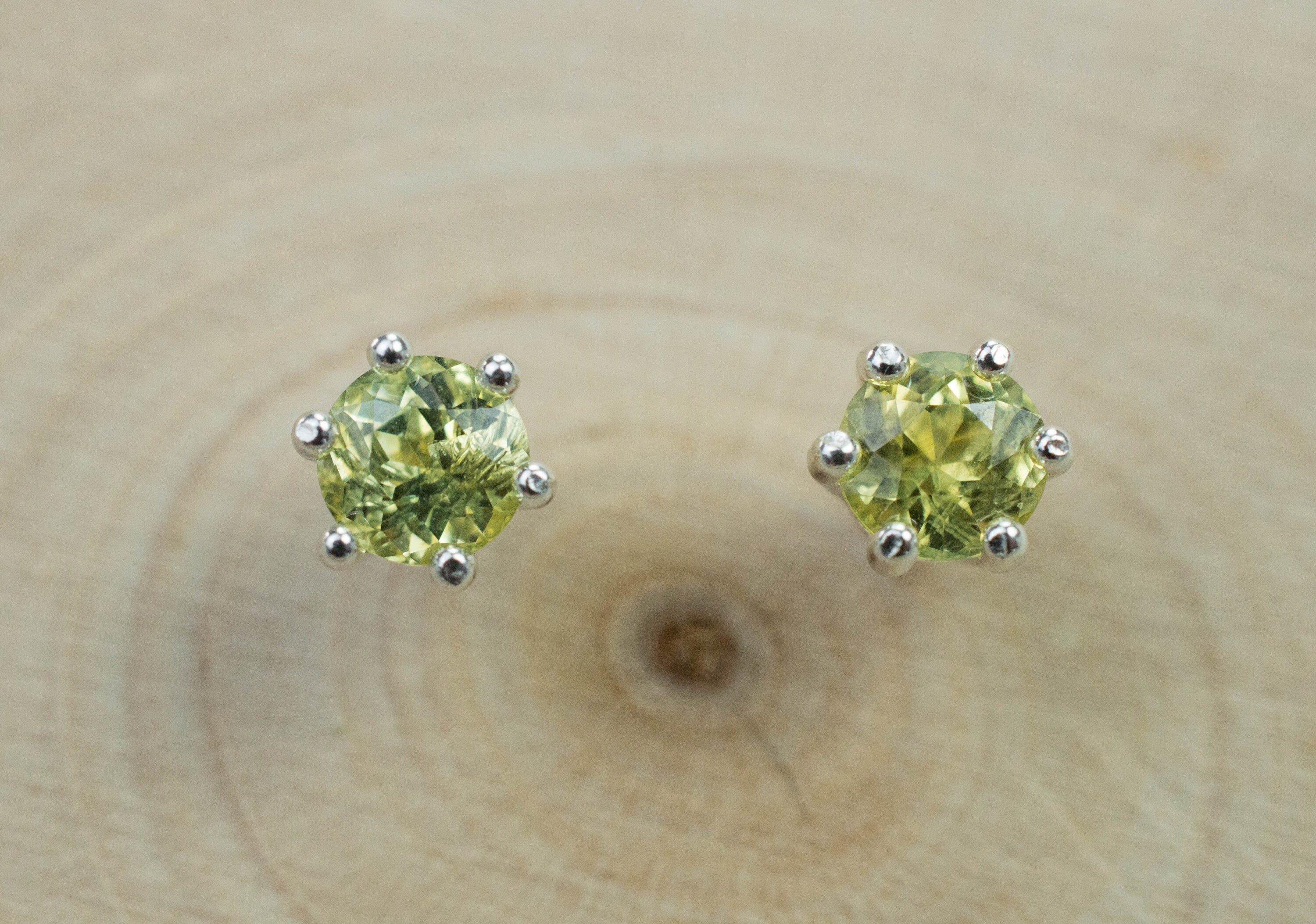 Yellow Sapphire Earrings; Genuine Untreated Madagascar Sapphire; 0.840cts - Mark Oliver Gems