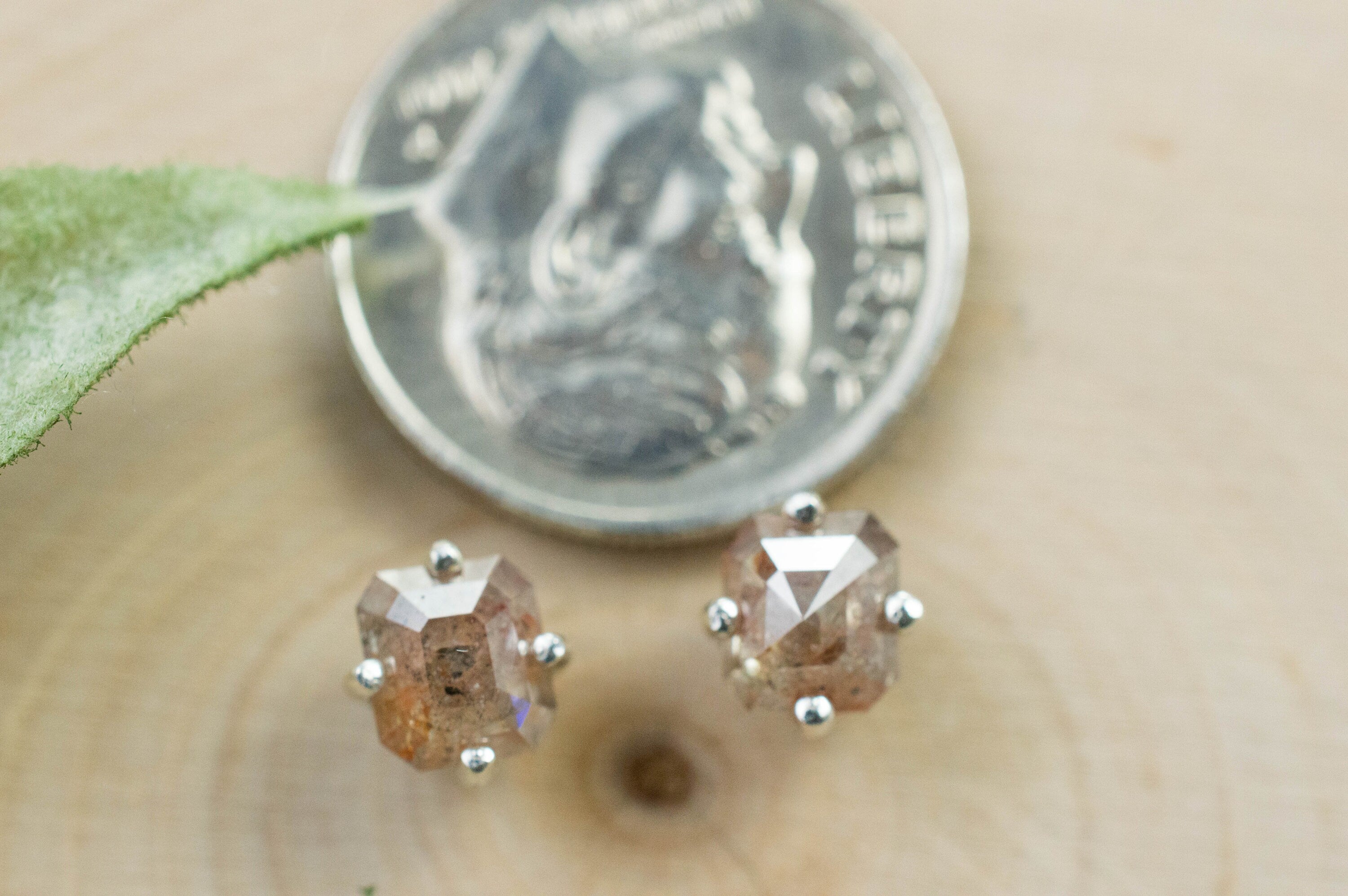 Diamond Earrings; Genuine Untreated Australia Salt and Pepper Diamonds; 1.150cts