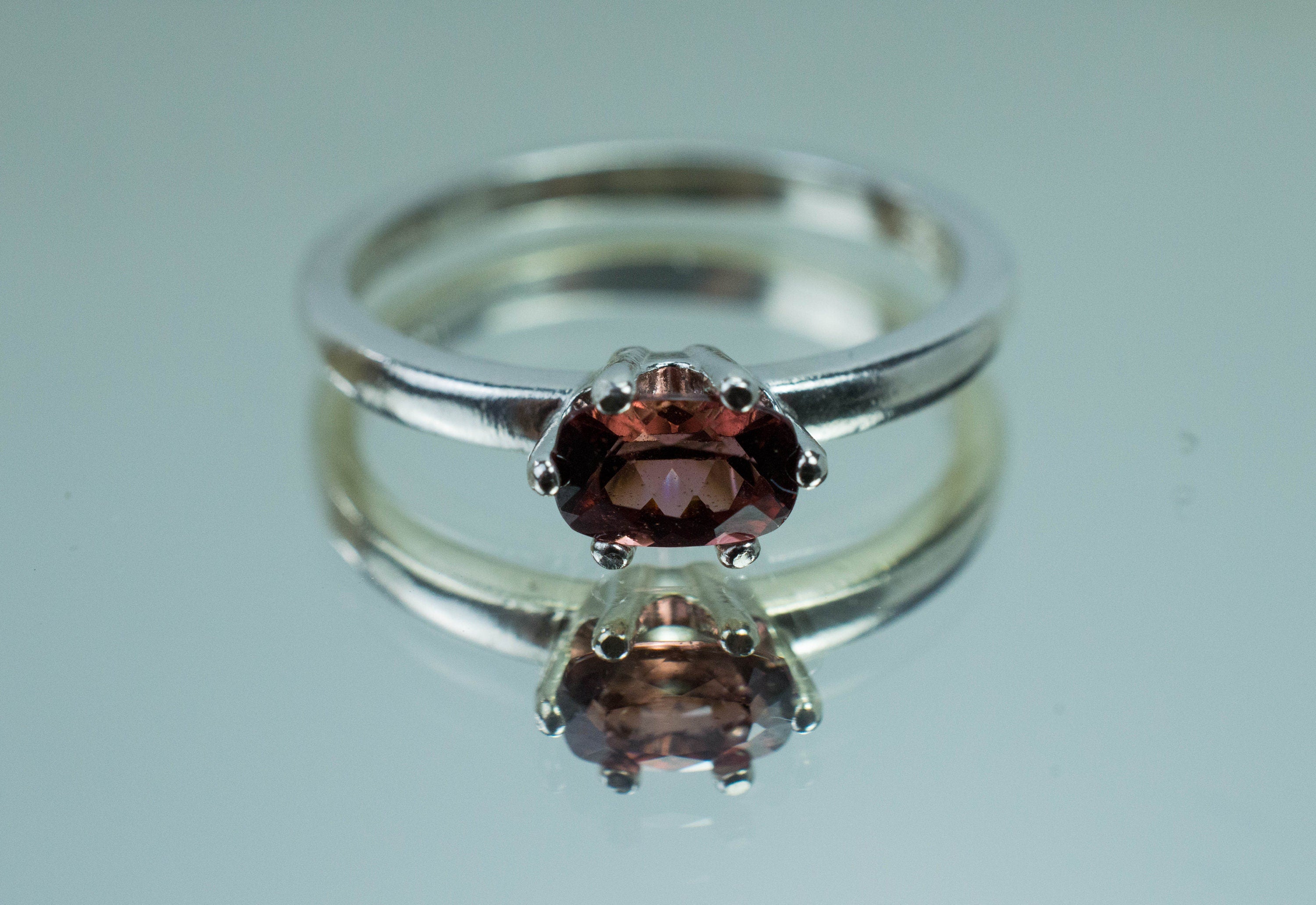 Rhodolite Garnet Ring; Genuine Untreated North Carolina Garnet; 0.620cts - Mark Oliver Gems