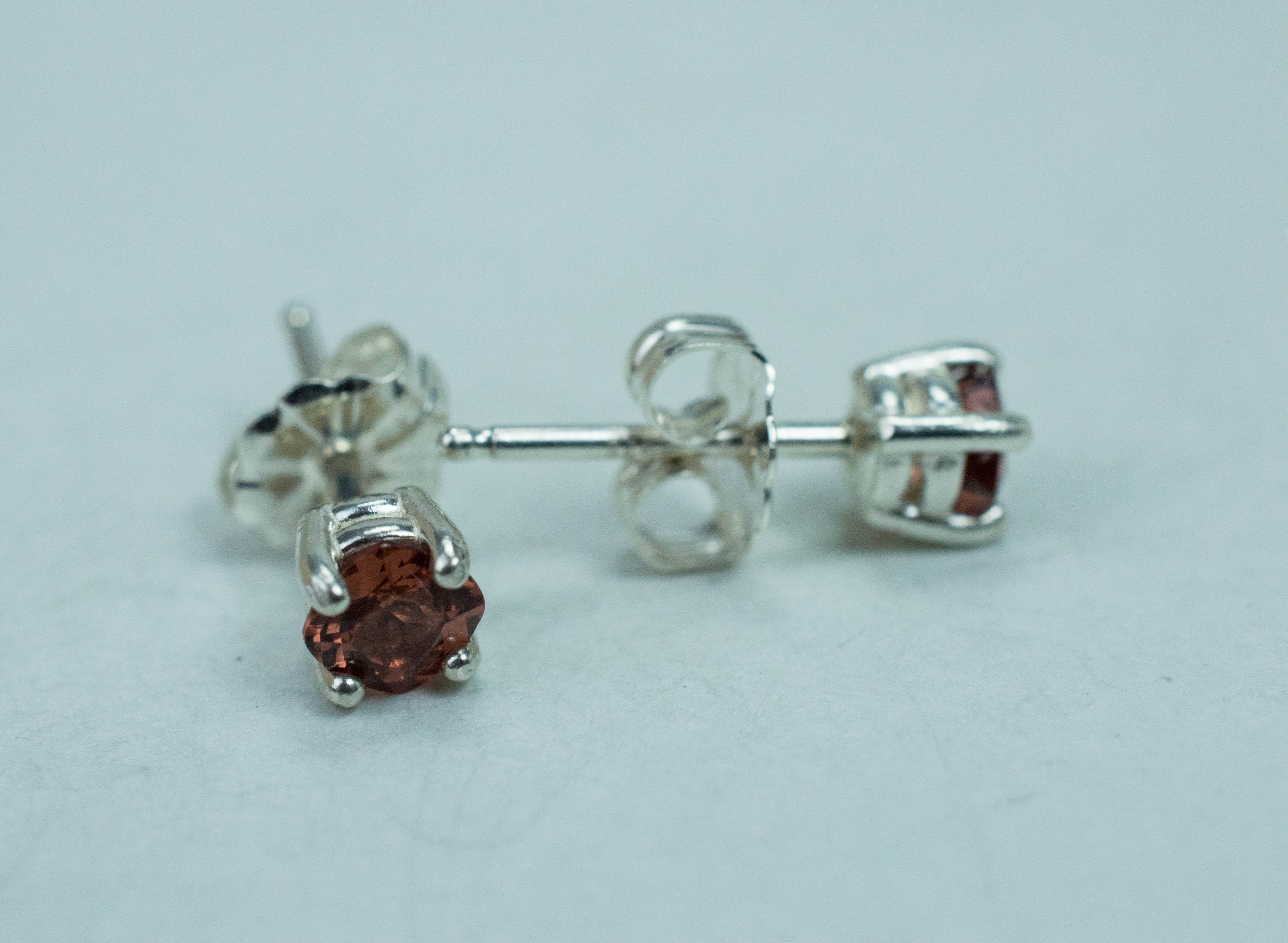 Rhodolite Garnet Earrings, Genuine Untreated North Carolina Garnet; 0.595cts - Mark Oliver Gems