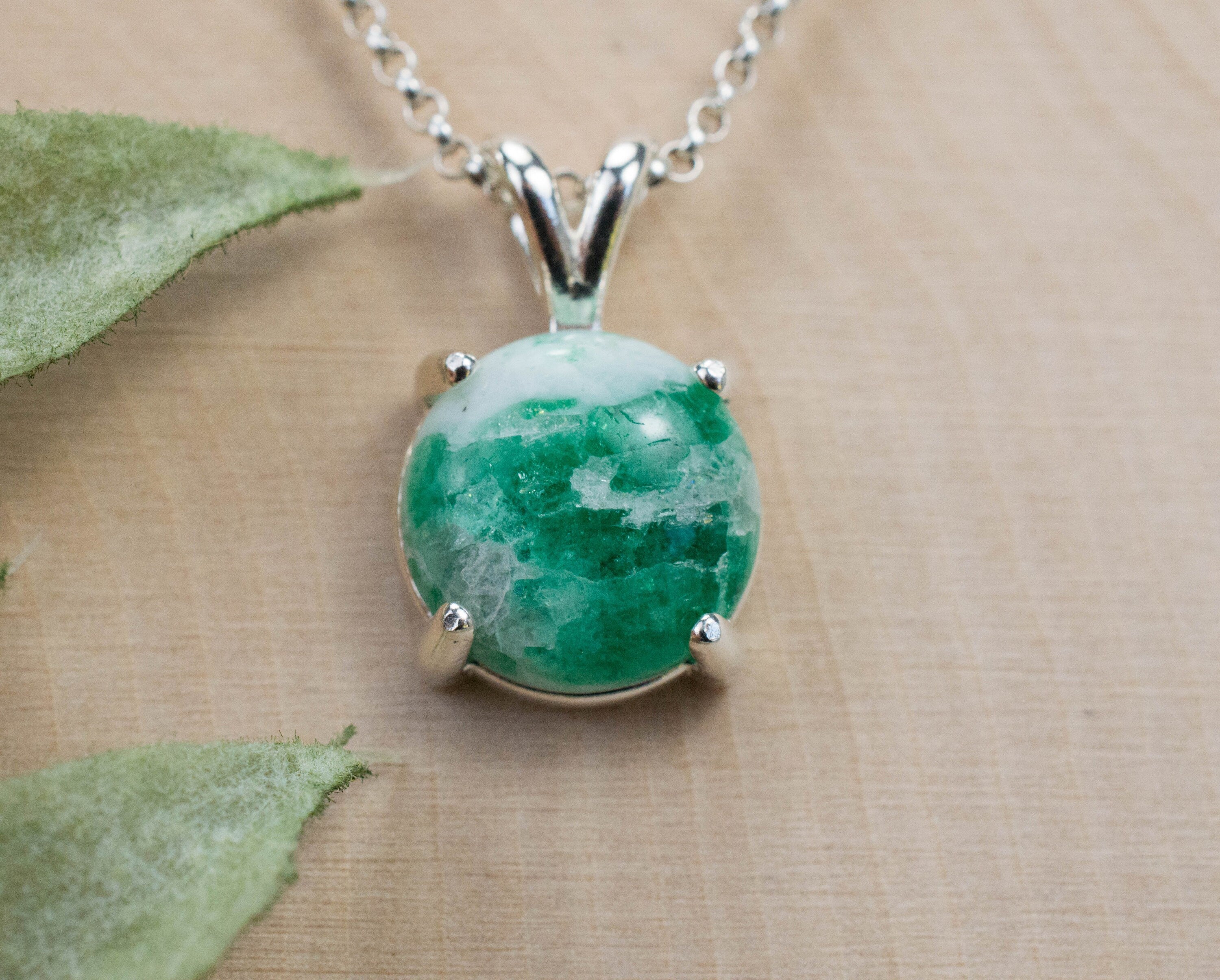 Emerald in Quartz Pendant, Genuine Untreated Brazil Emerald Quartz; 4.480cts - Mark Oliver Gems