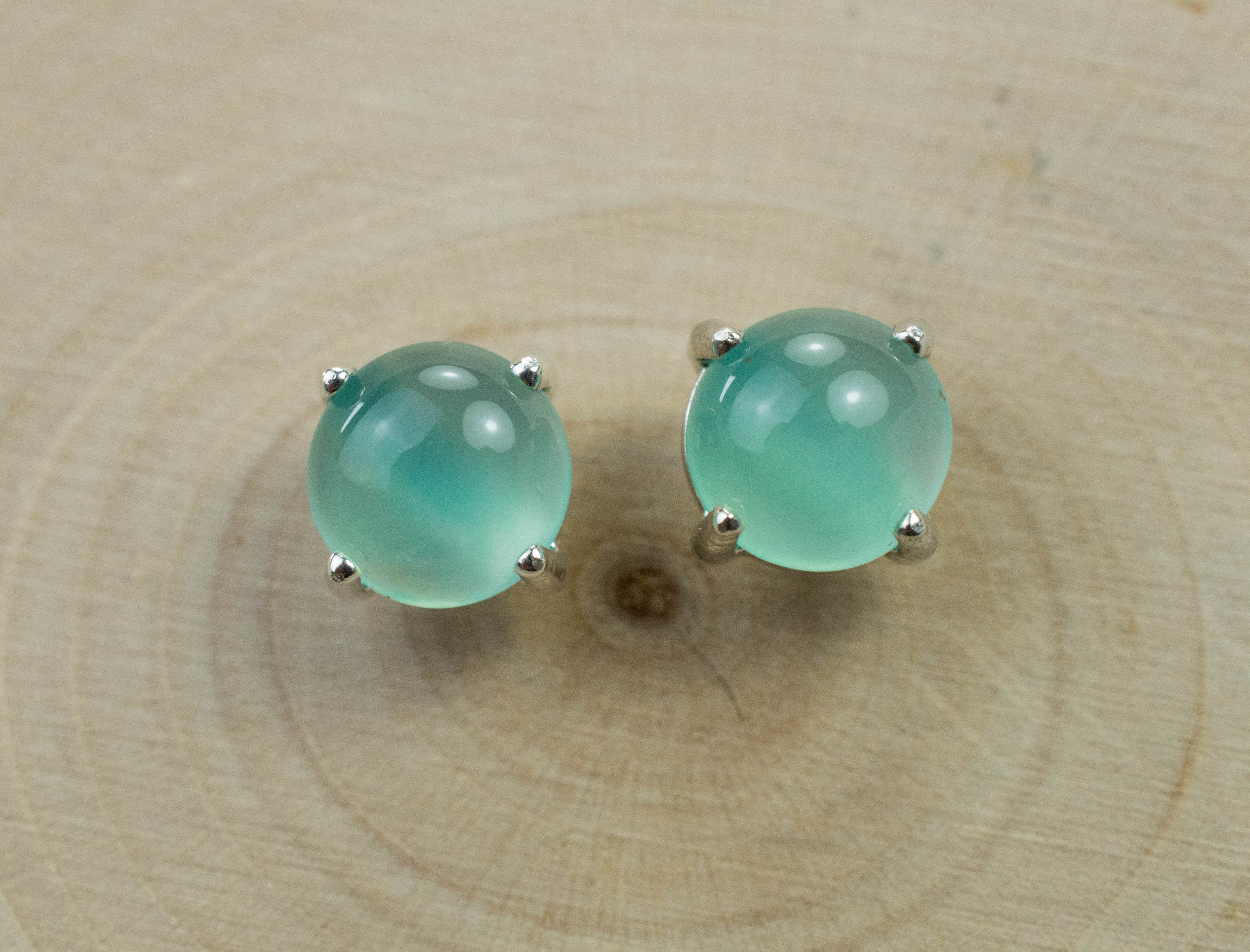 Aquaprase Earrings; Genuine Untreated African Aquaprase™; 2.400cts - Mark Oliver Gems