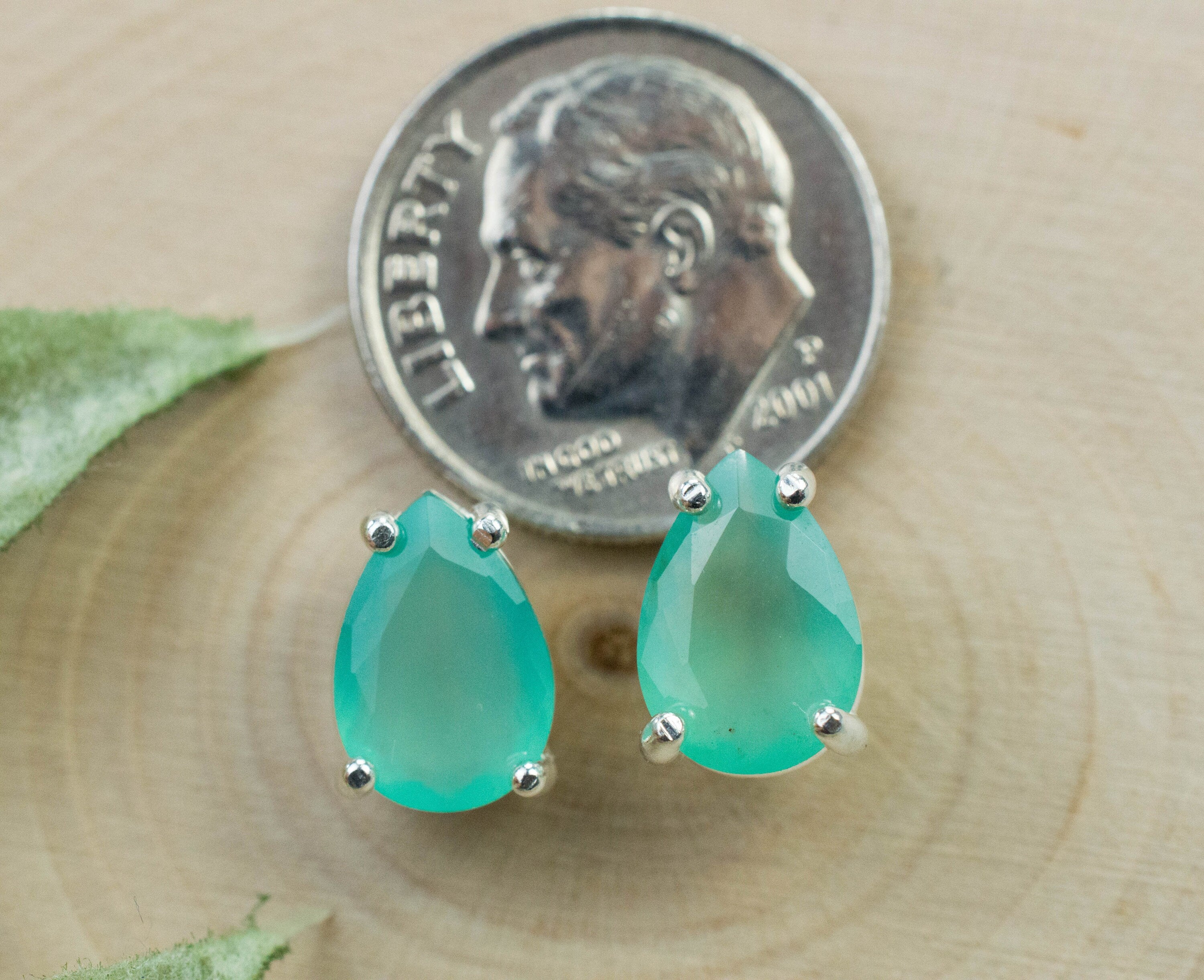 Aquaprase Earrings; Genuine Untreated African Aquaprase™; 2.480cts - Mark Oliver Gems