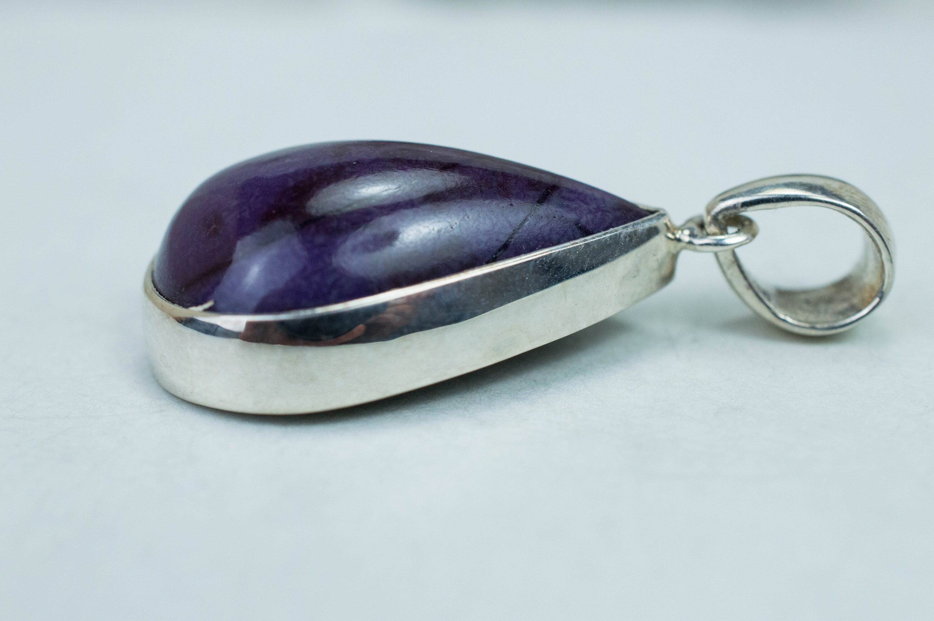 Sugilite Pendant; Genuine Untreated South African Sugilite - Mark Oliver Gems