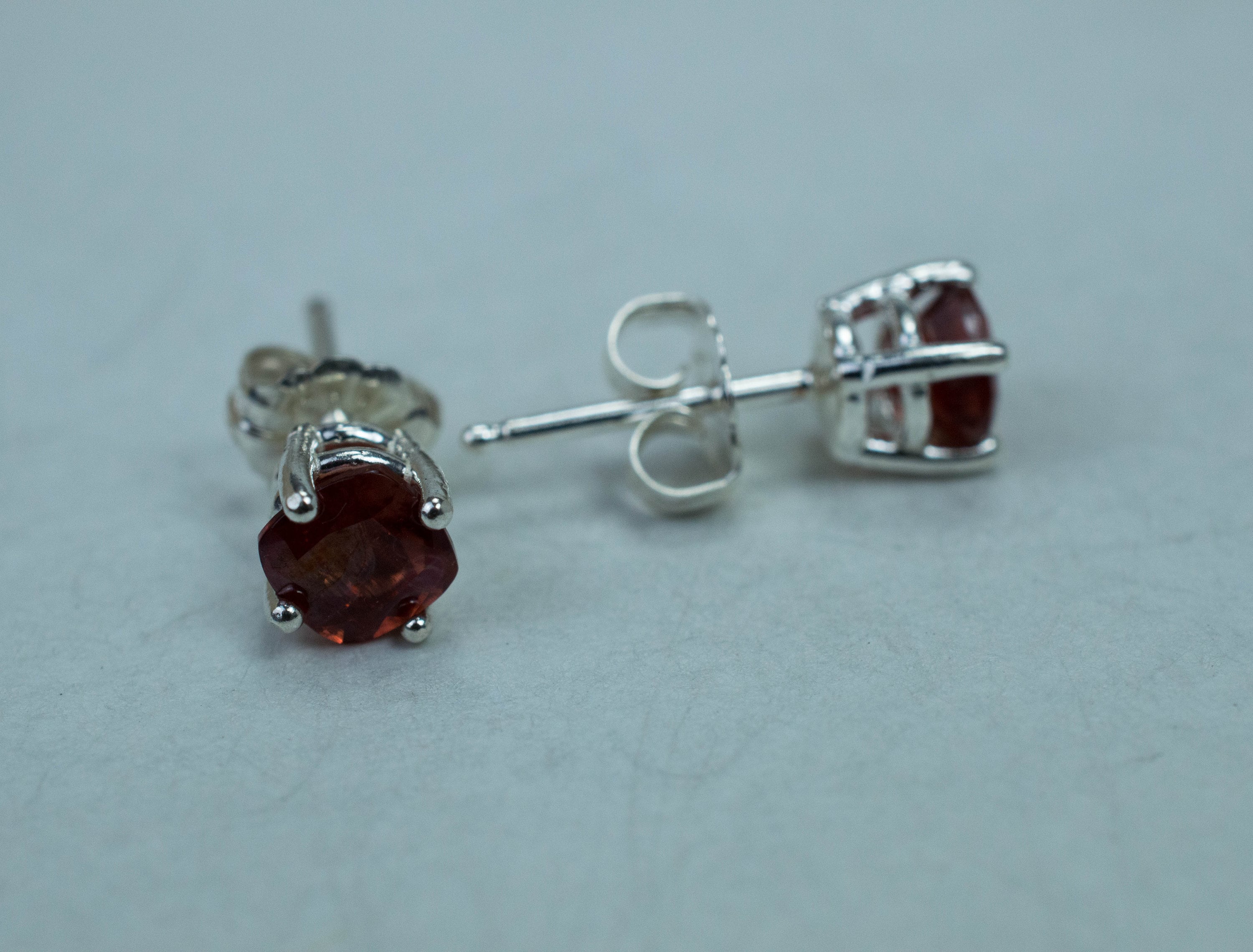 Red Oregon Sunstone Earrings; Natural Untreated USA Sunstone; 1.065cts - Mark Oliver Gems