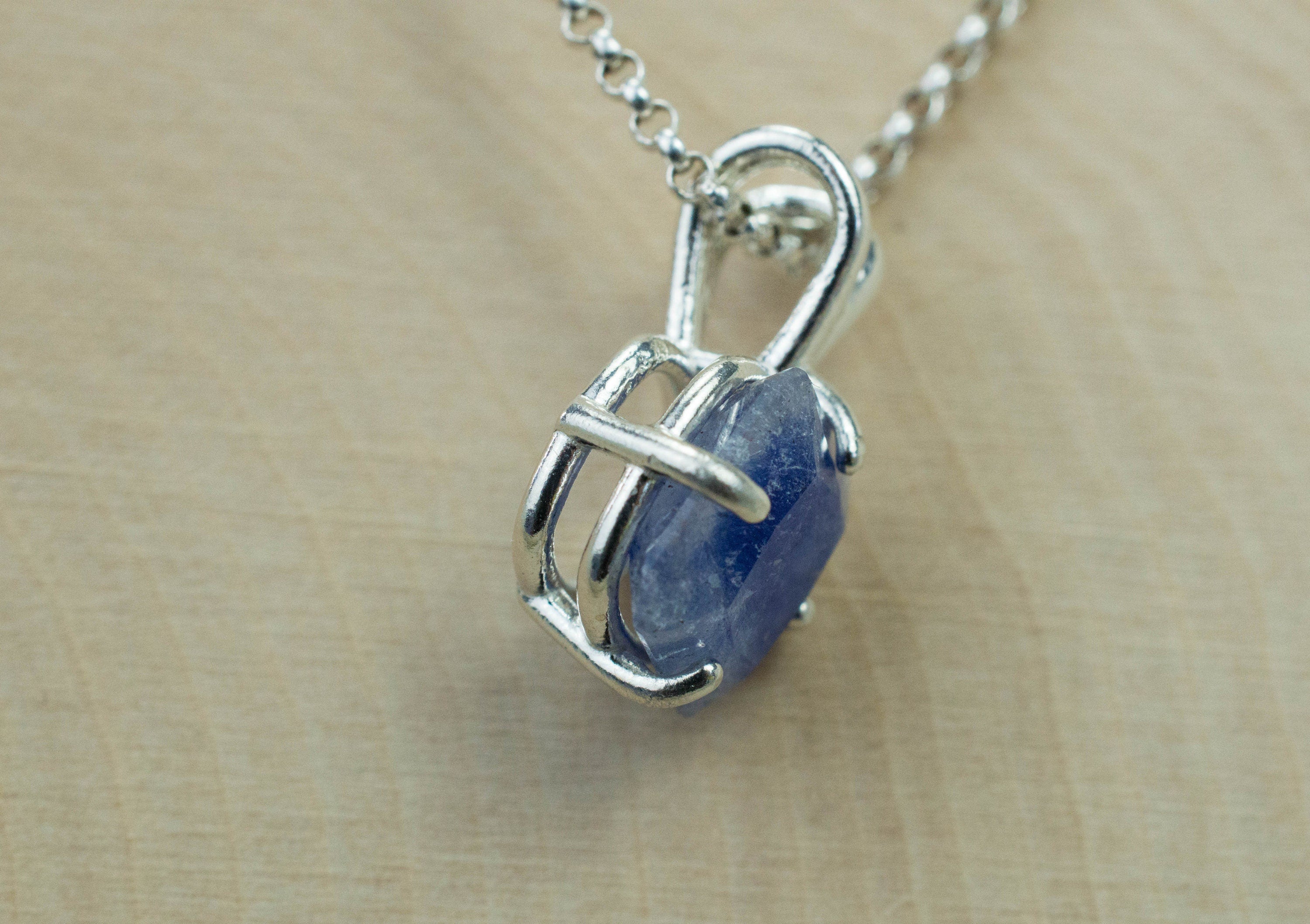 Dumortierite Quartz Pendant; Natural Untreated Brazil Dumortierite; 3.000cts - Mark Oliver Gems