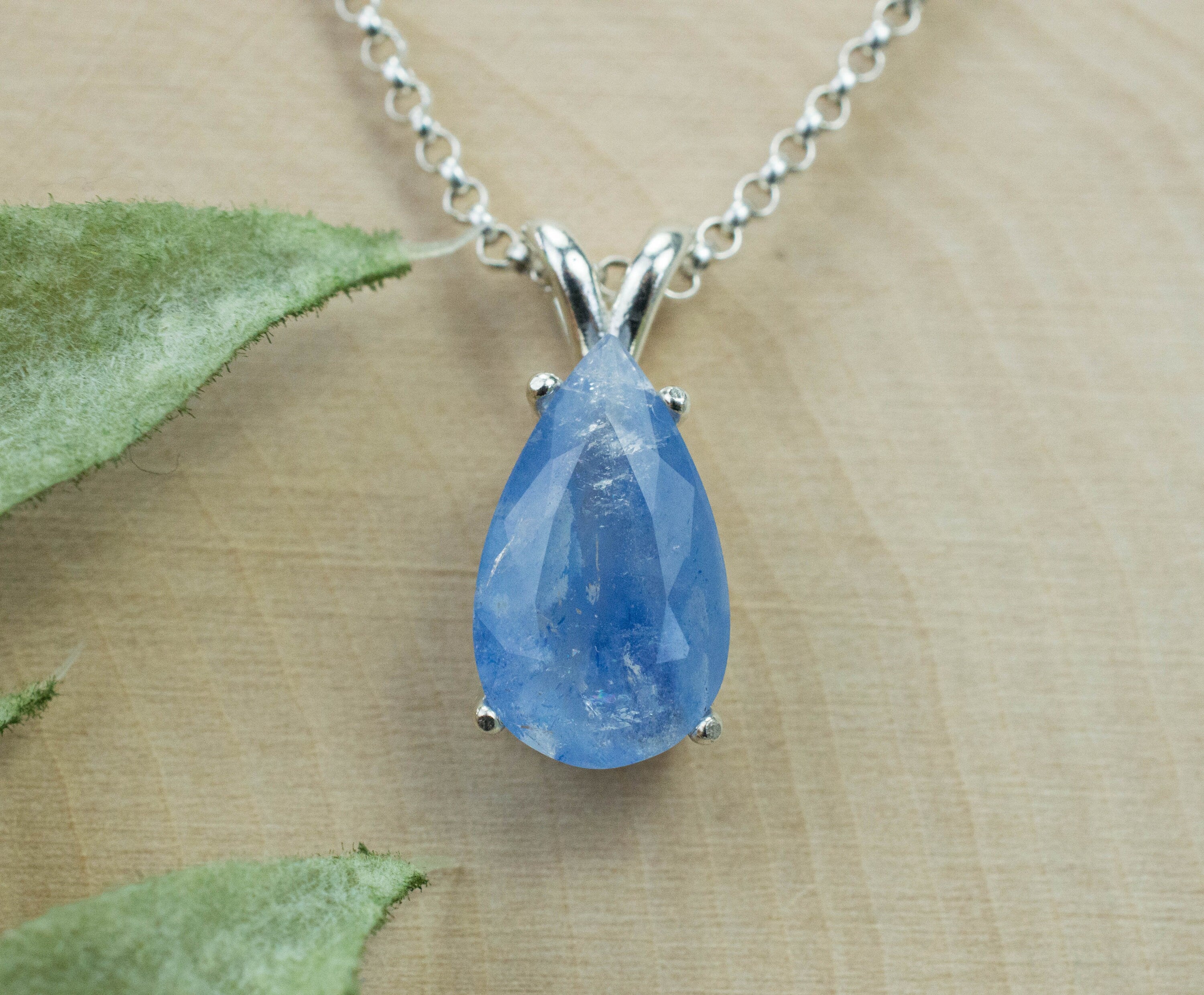 Dumortierite Quartz Pendant; Natural Untreated Brazil Dumortierite; 3.780cts - Mark Oliver Gems