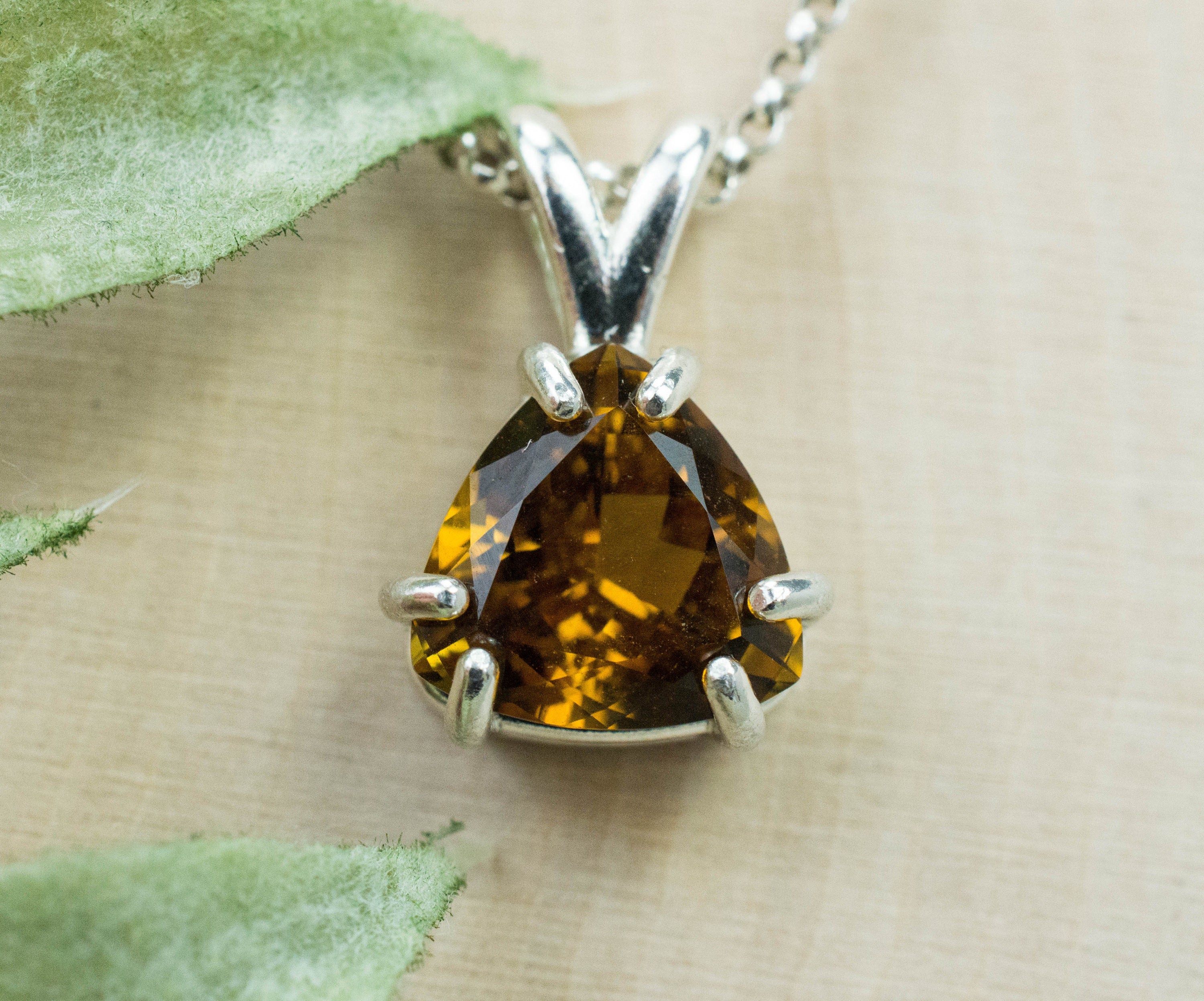 Citrine Pendant; Natural Untreated Congo Citrine; 2.675cts - Mark Oliver Gems