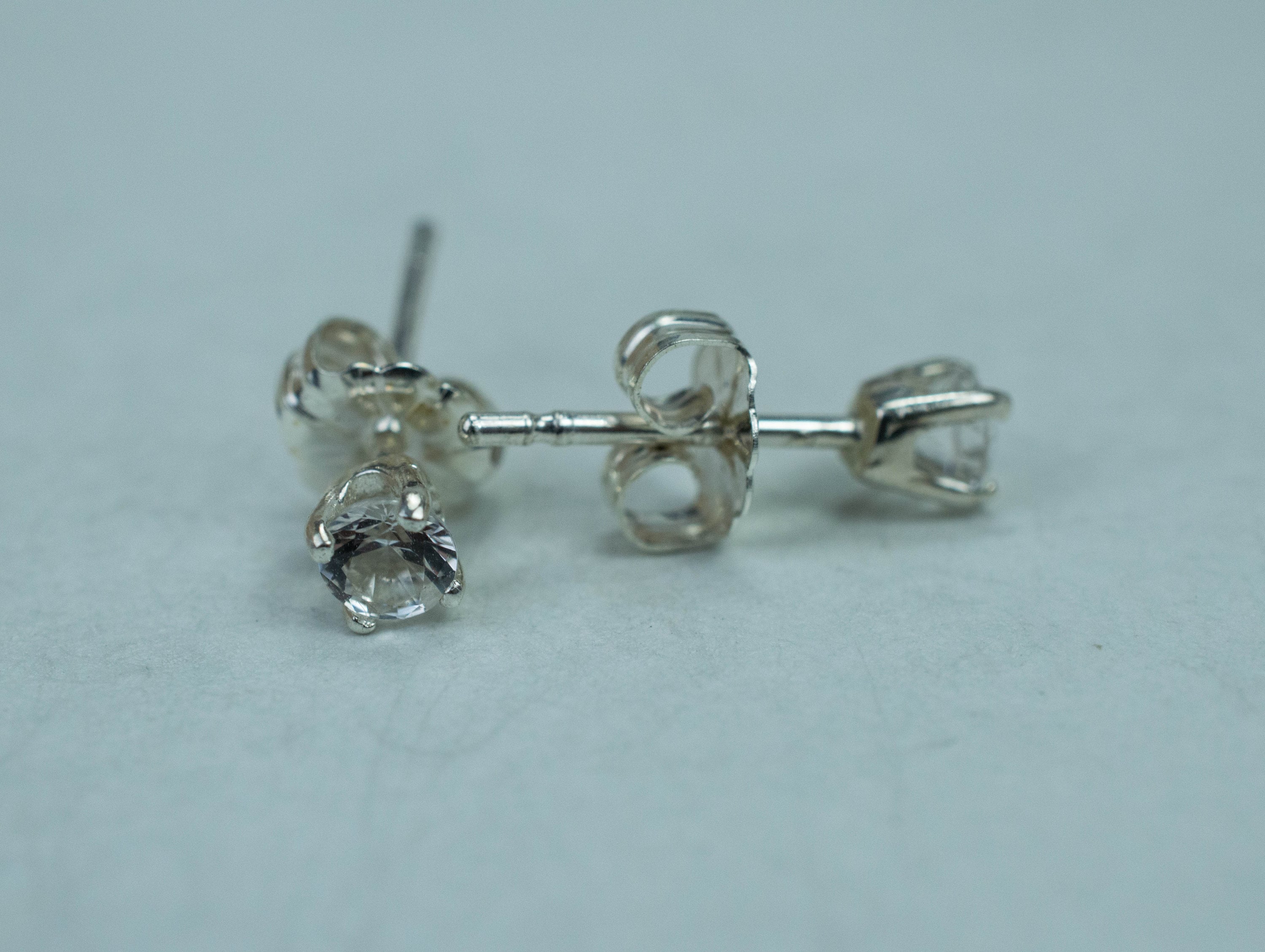 Herkimer Diamond Earrings, Natural Untreated New York Quartz; 0.290cts - Mark Oliver Gems