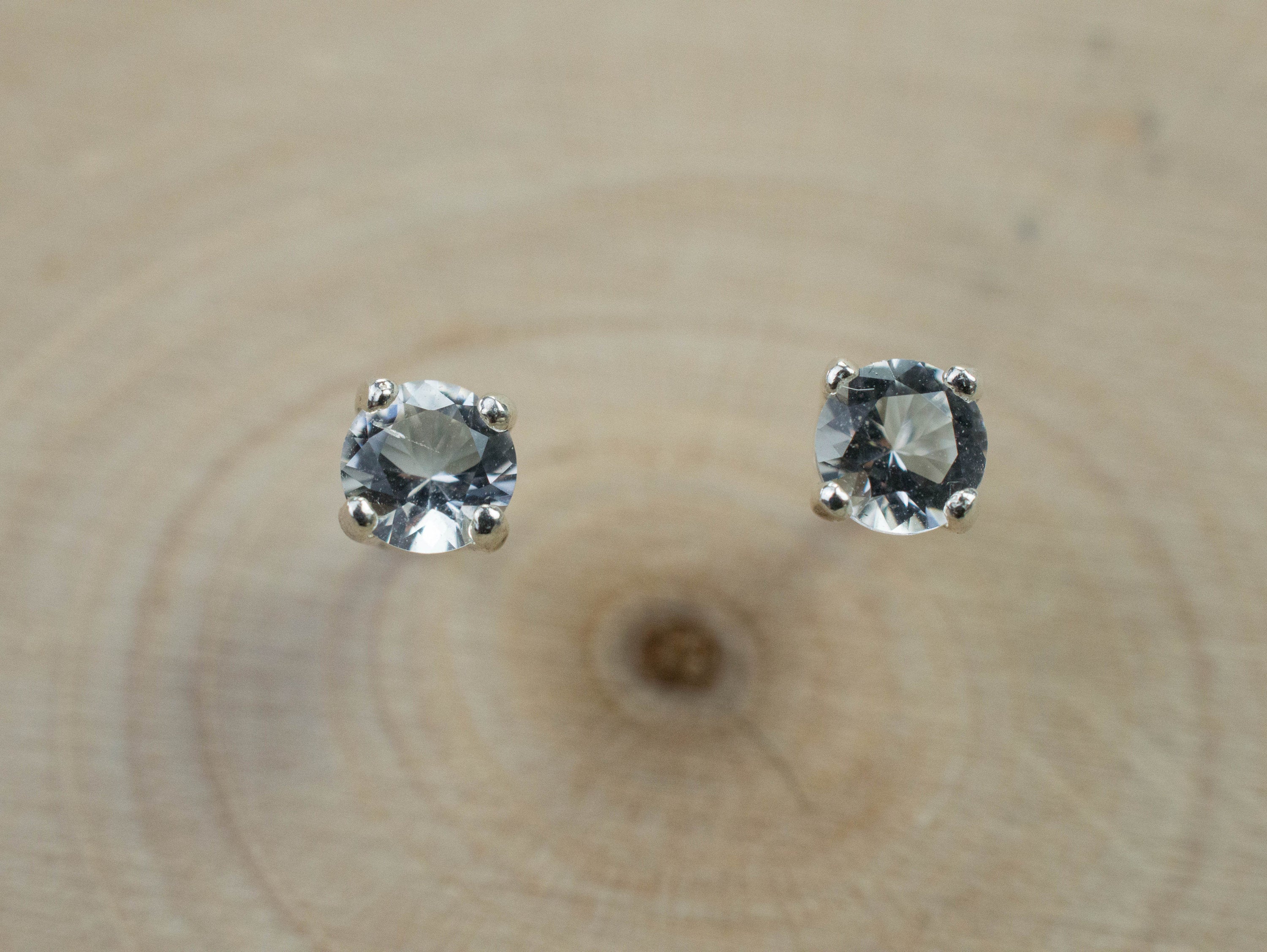 Herkimer Diamond Earrings, Natural Untreated New York Quartz; 0.290cts - Mark Oliver Gems