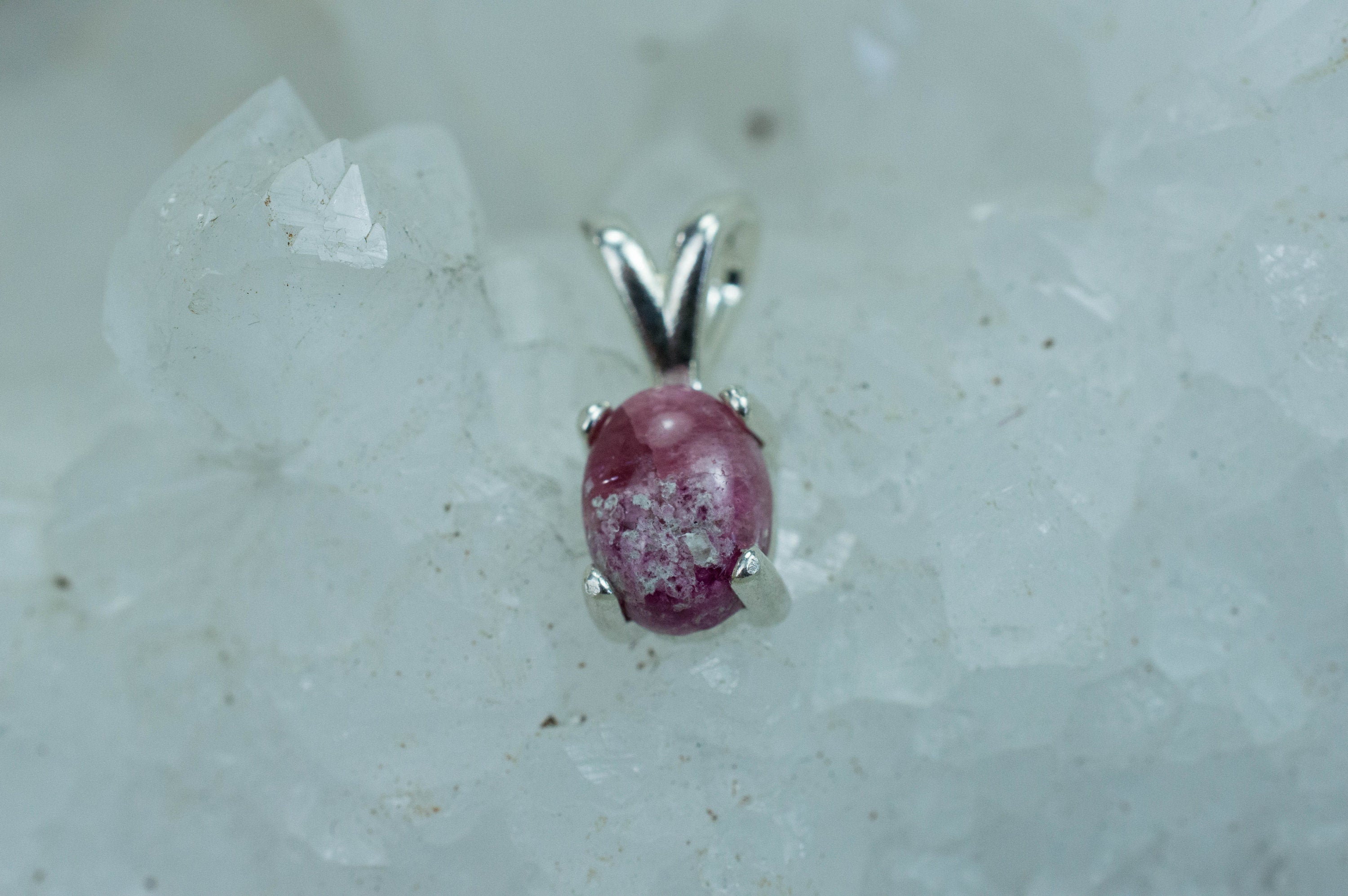 Bixbite Pendant; Genuine Untreated USA Bixbite in Matrix; 1.275cts - Mark Oliver Gems