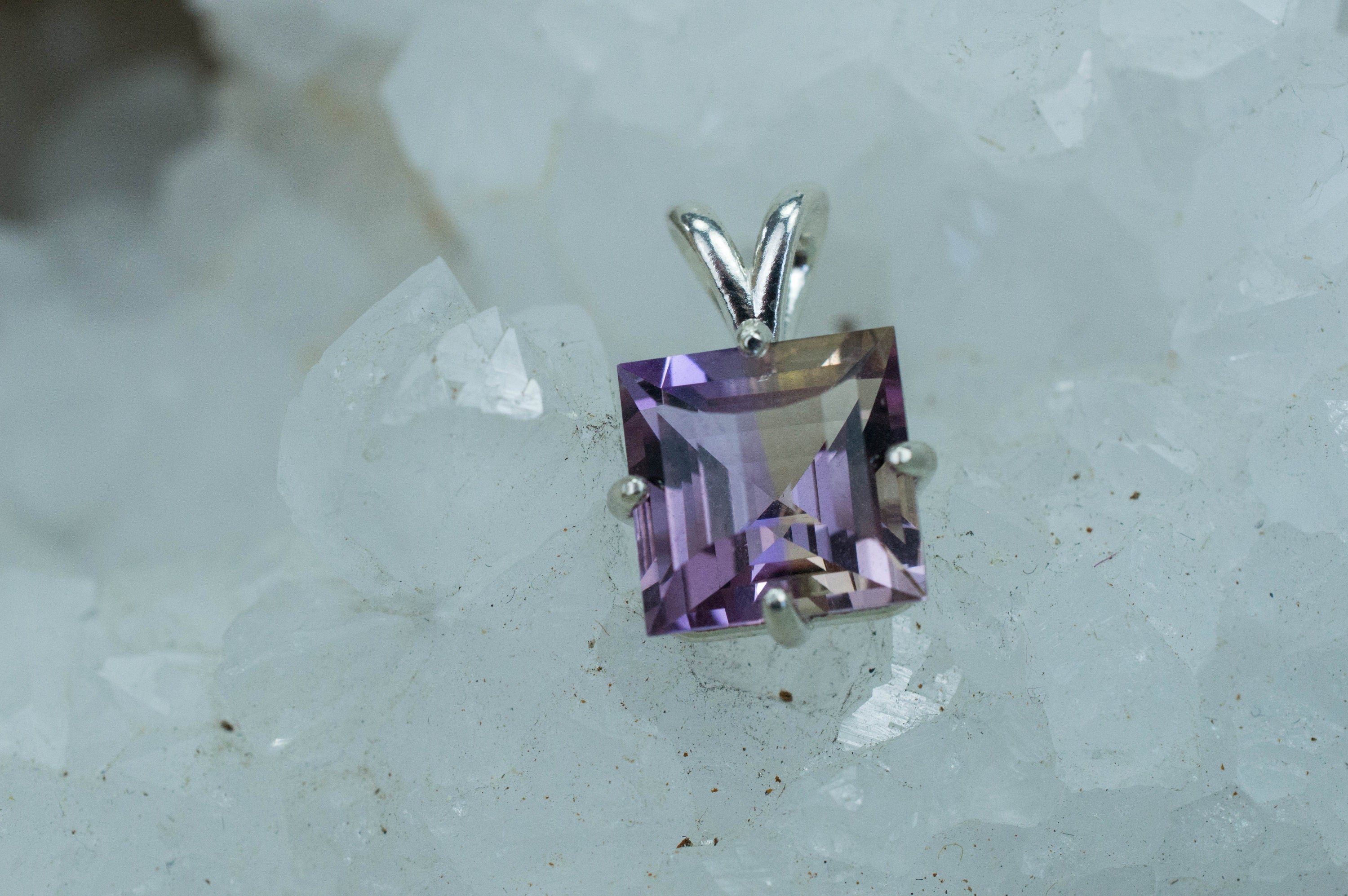 Ametrine Pendant; Natural Untreated Bolivia Ametrine; 4.050cts - Mark Oliver Gems