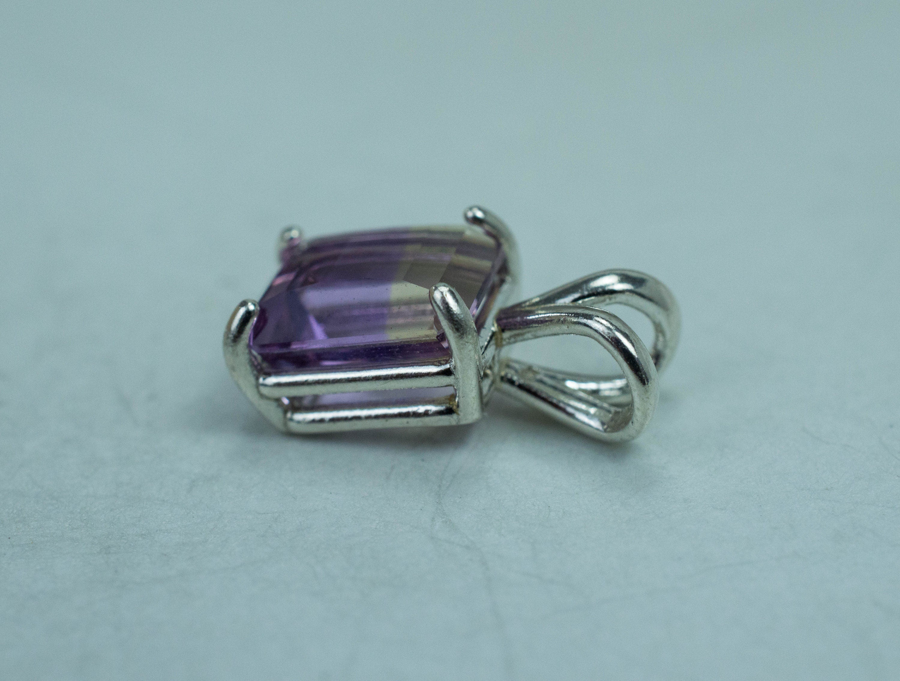 Ametrine Pendant; Natural Untreated Bolivia Ametrine; 2.300cts - Mark Oliver Gems