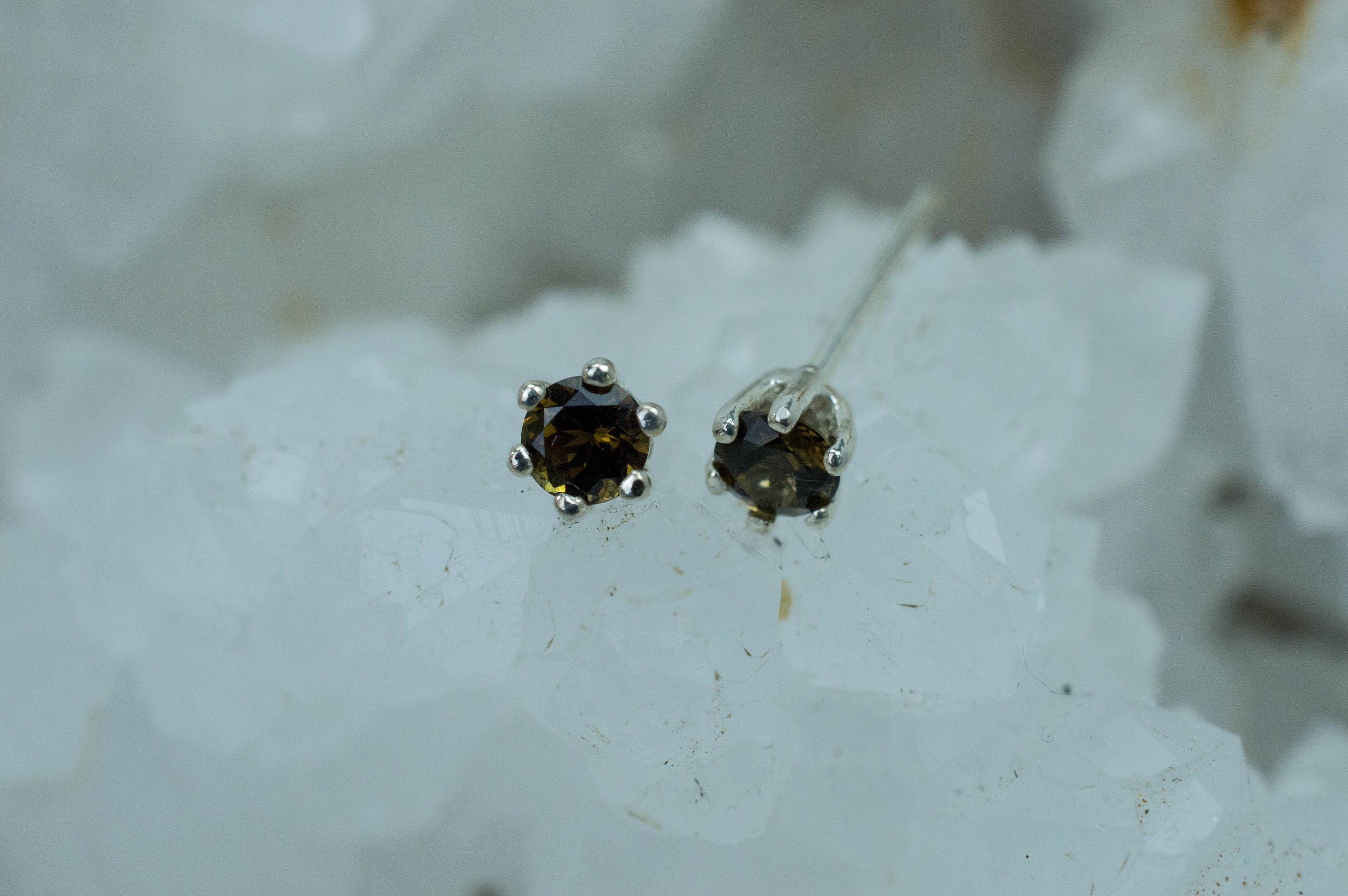 Clinozoisite Earrings, Genuine Untreated Pakistan Clinozoisite; 0.375cts - Mark Oliver Gems