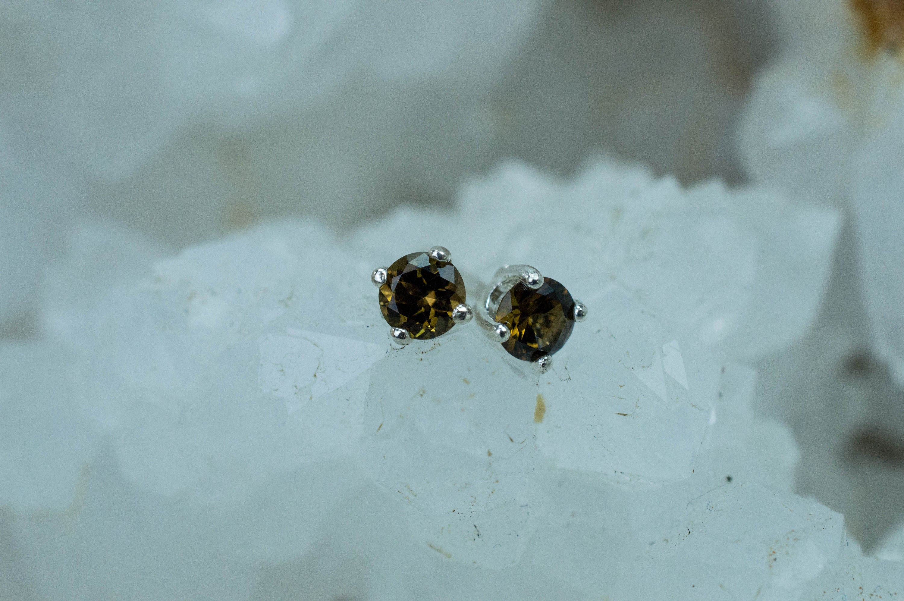 Clinozoisite Earrings, Genuine Untreated Pakistan Clinozoisite; 0.380cts - Mark Oliver Gems