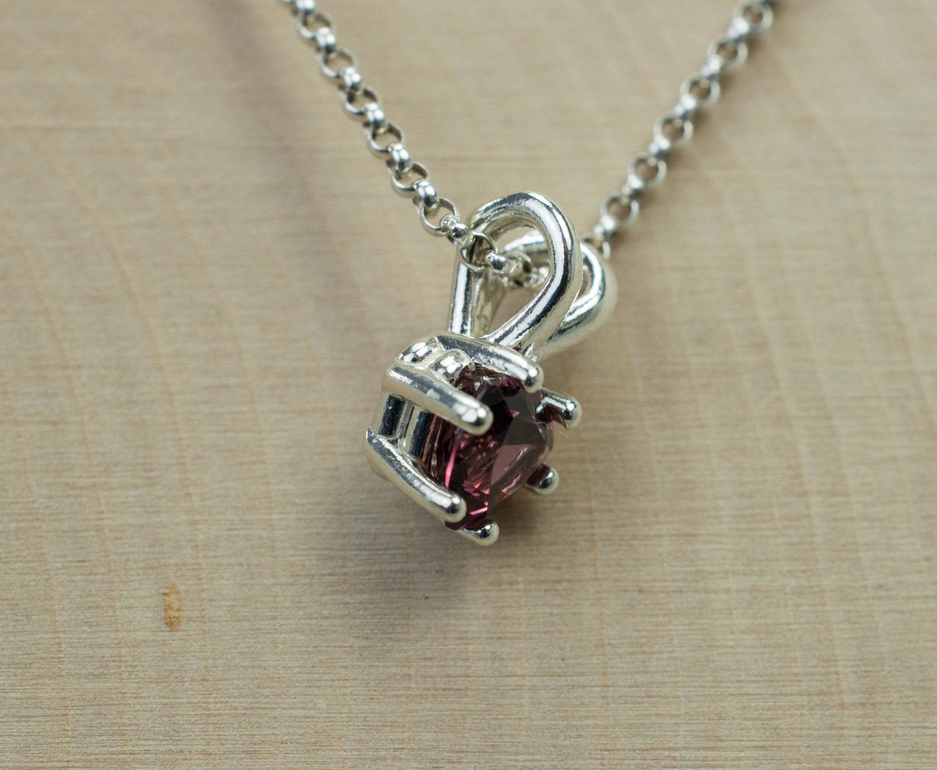 Cranberry Garnet Pendant; Genuine Untreated Tanzanian Garnet; 0.945cts - Mark Oliver Gems