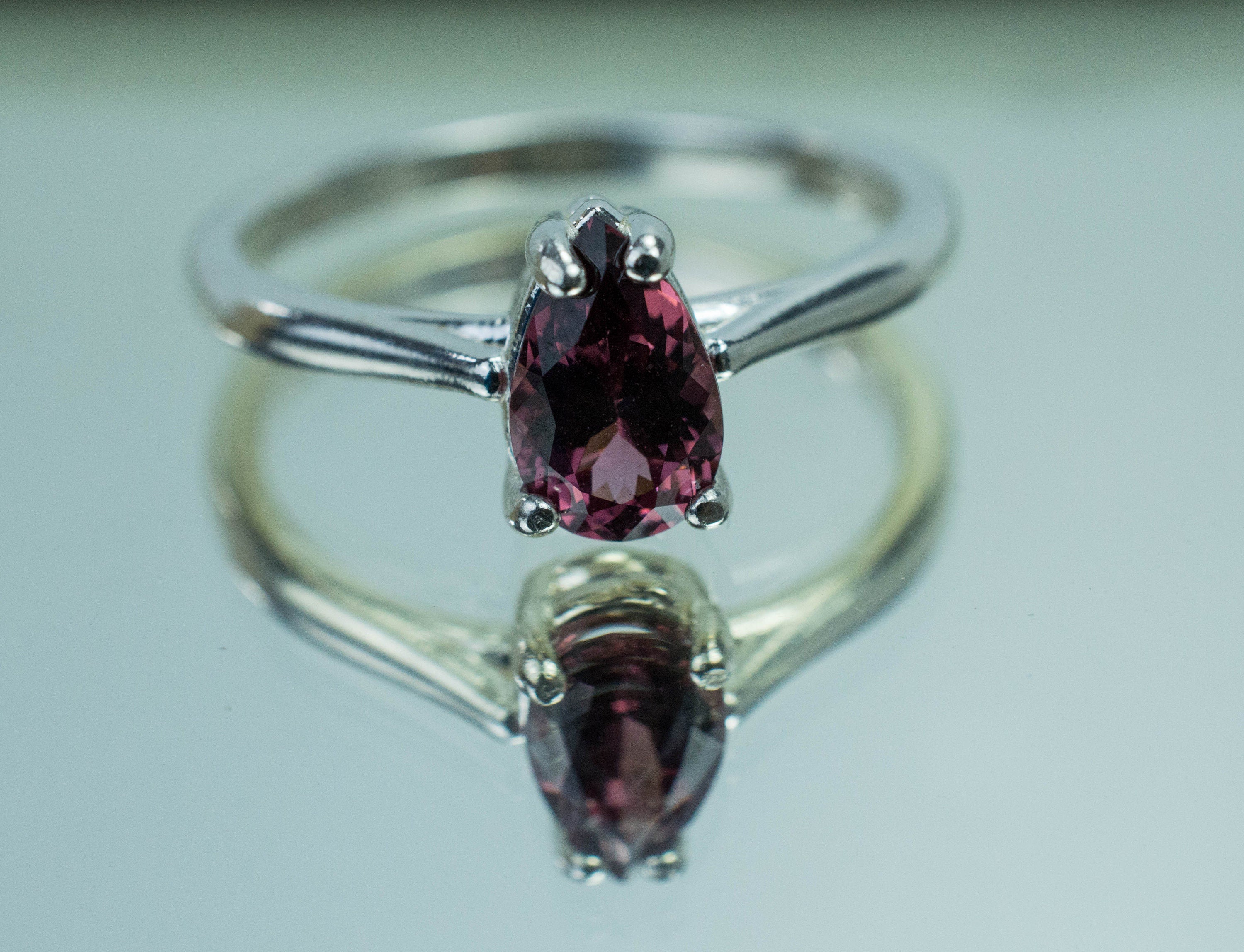 Cranberry Garnet Ring; Genuine Untreated Tanzania Garnet; 0.915cts - Mark Oliver Gems