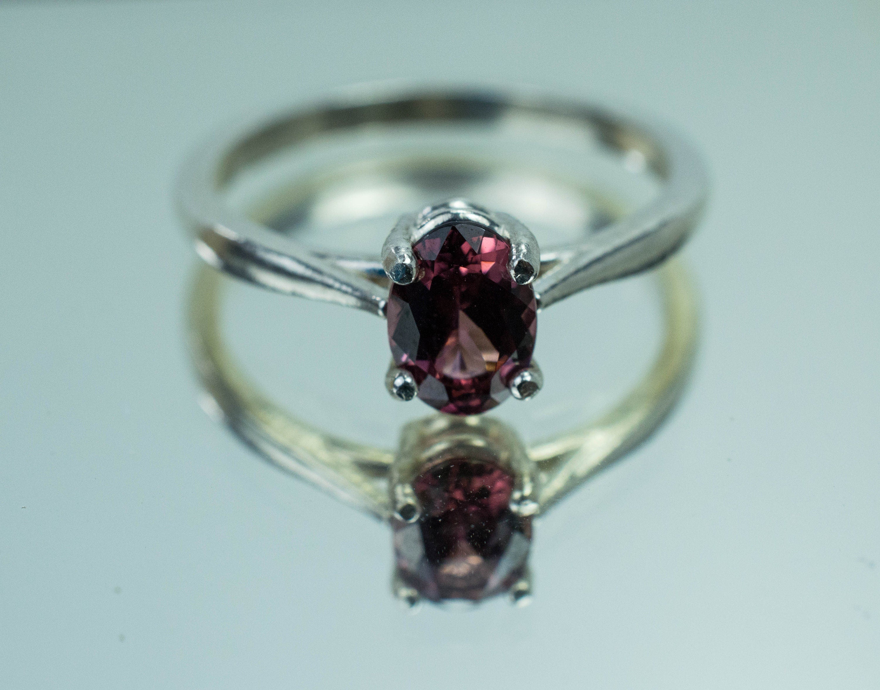 Cranberry Garnet Ring; Genuine Untreated Tanzania Garnet; 0.840cts - Mark Oliver Gems