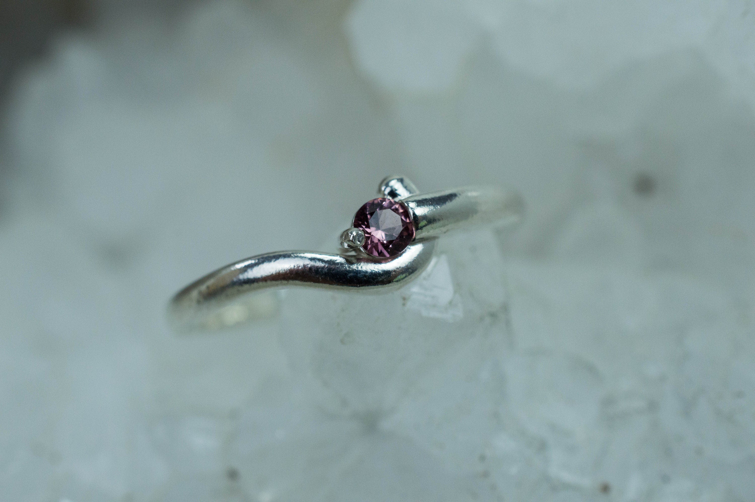 Cranberry Garnet Ring; Genuine Untreated Tanzania Garnet; 0.120cts - Mark Oliver Gems