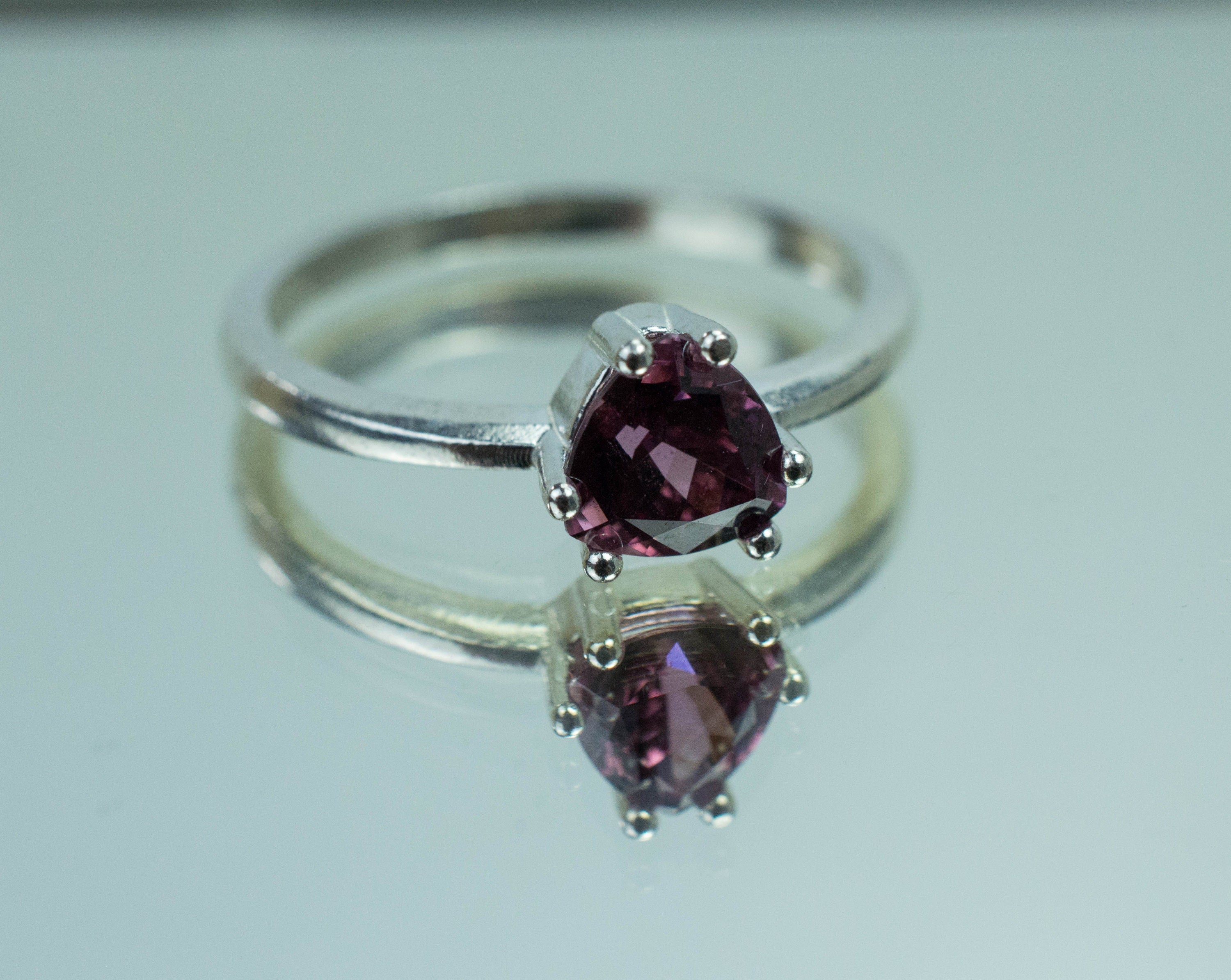 Cranberry Garnet Ring; Genuine Untreated Tanzania Garnet; 0.975cts - Mark Oliver Gems