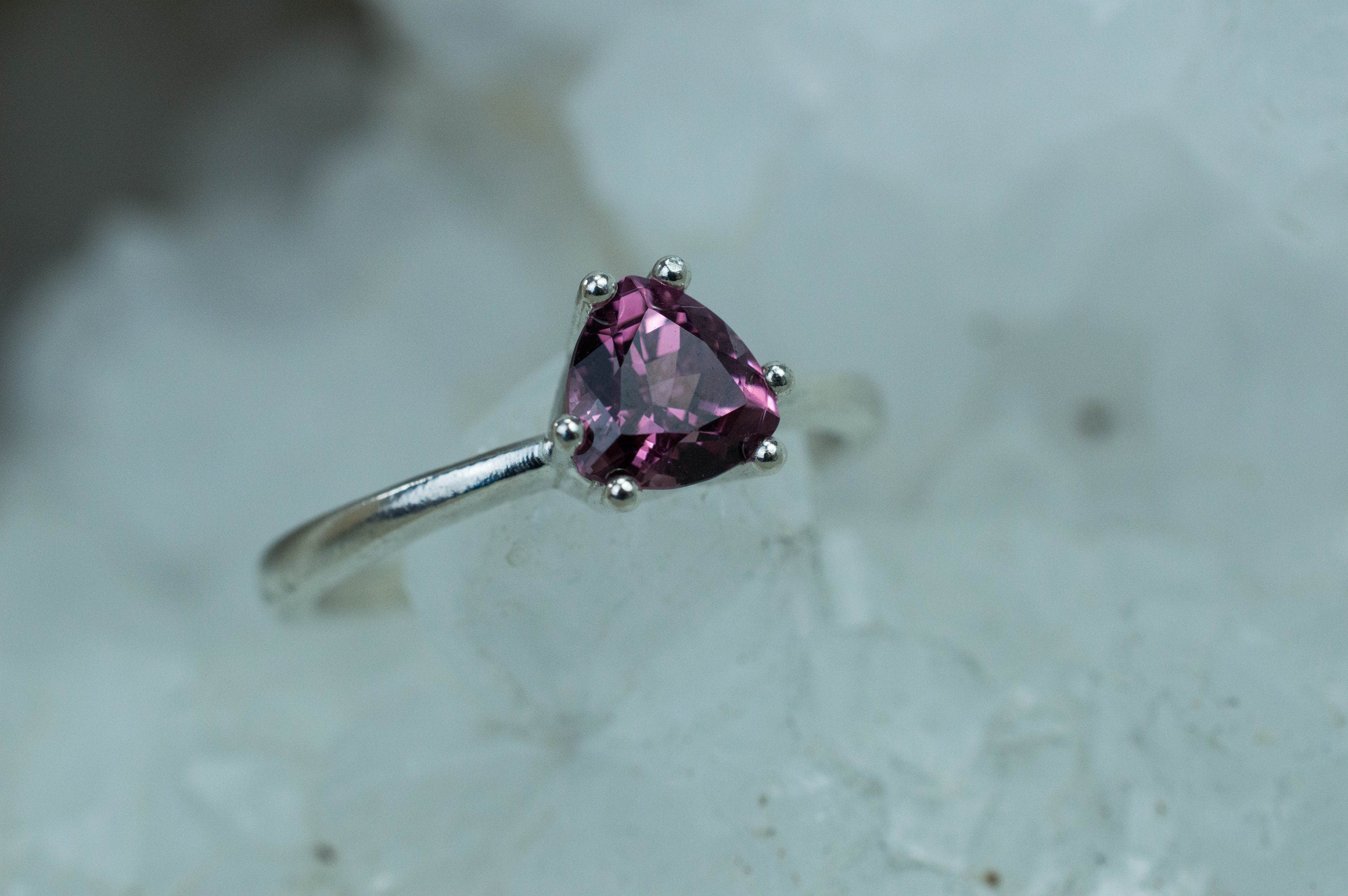 Cranberry Garnet Ring; Genuine Untreated Tanzania Garnet; 0.975cts - Mark Oliver Gems