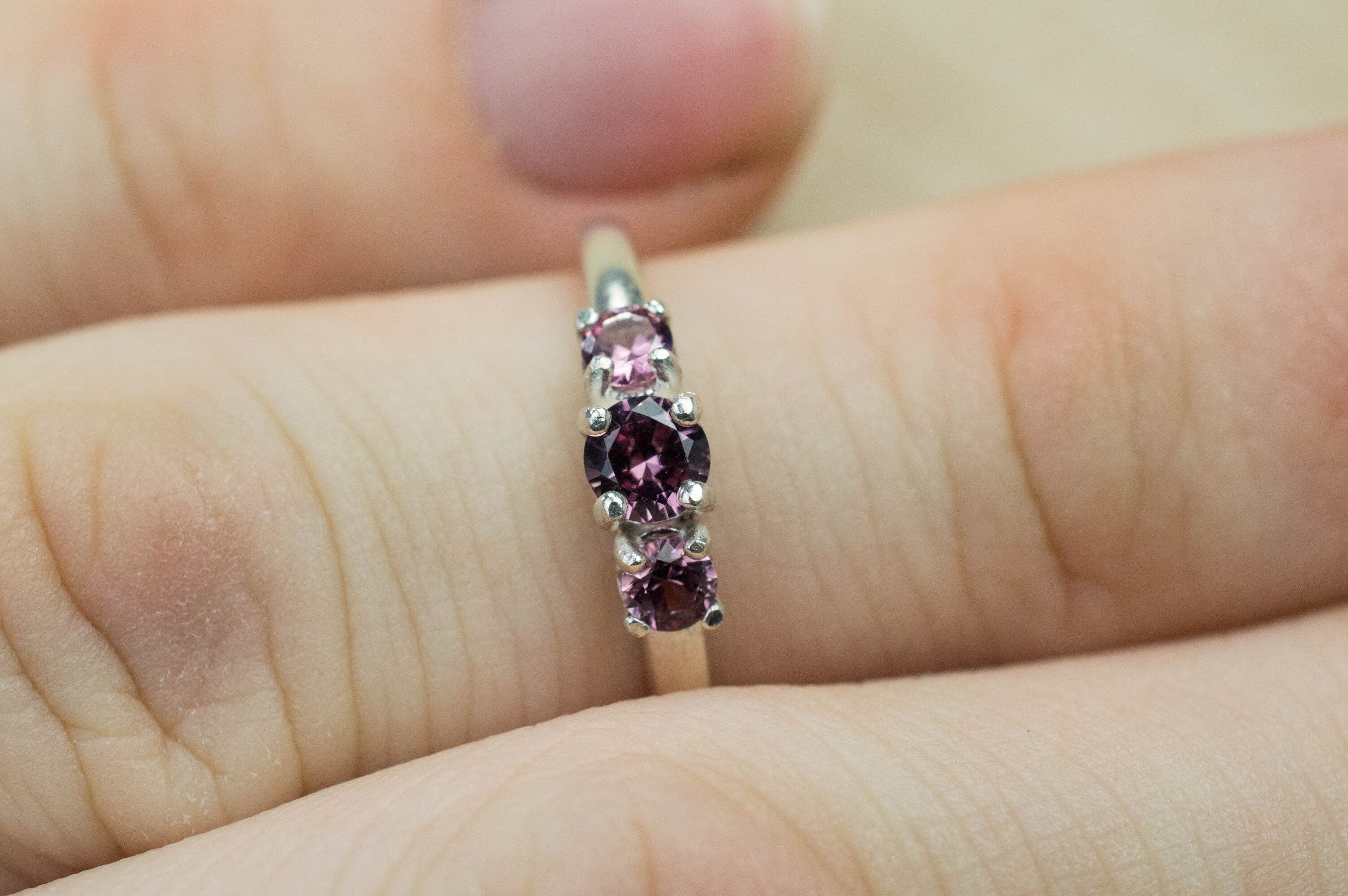 Cranberry Garnet Ring; Genuine Untreated Tanzania Garnet; 0.455cts - Mark Oliver Gems