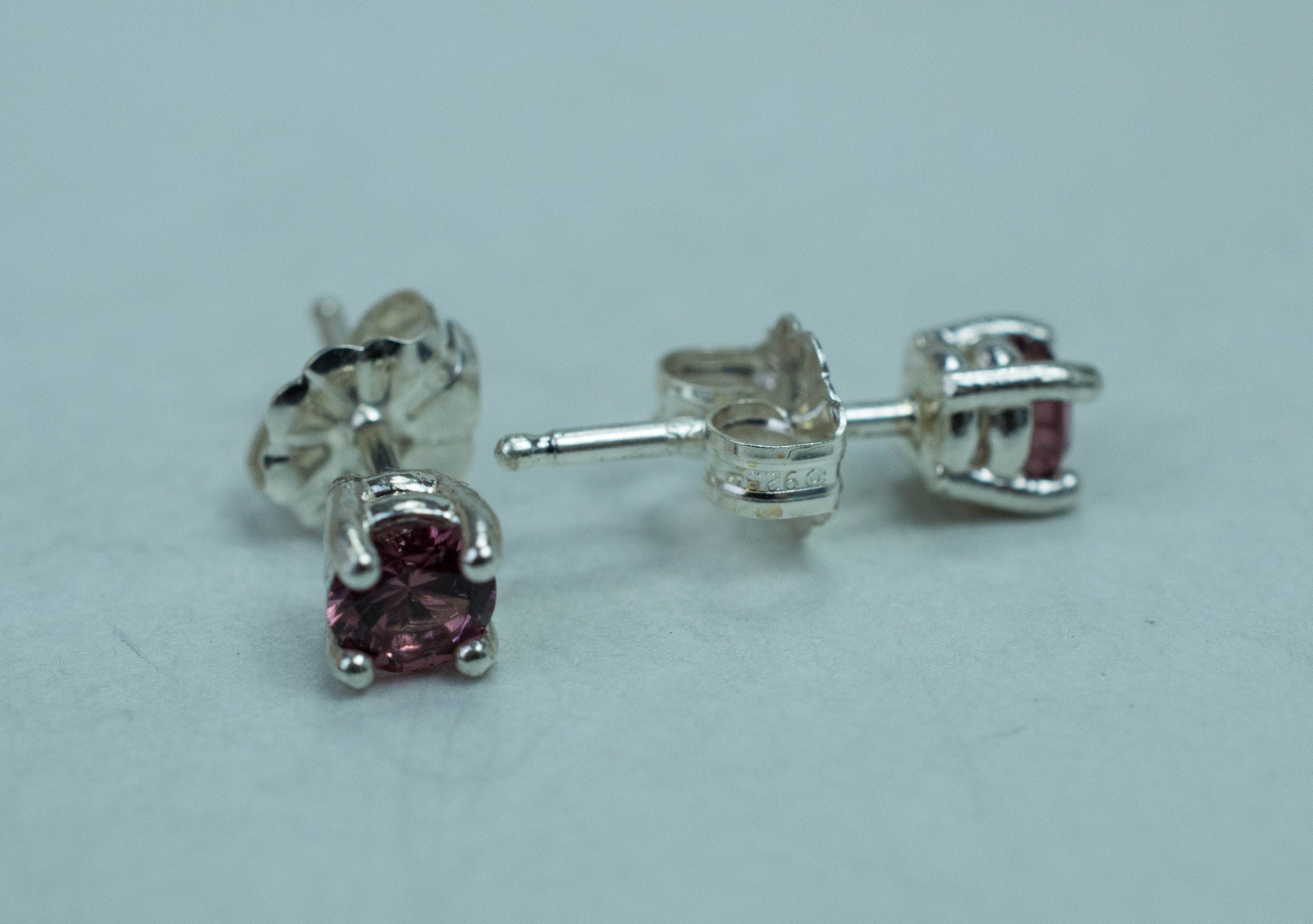 Cranberry Garnet Earrings, Natural Untreated Tanzanian Garnet; 0.520cts - Mark Oliver Gems