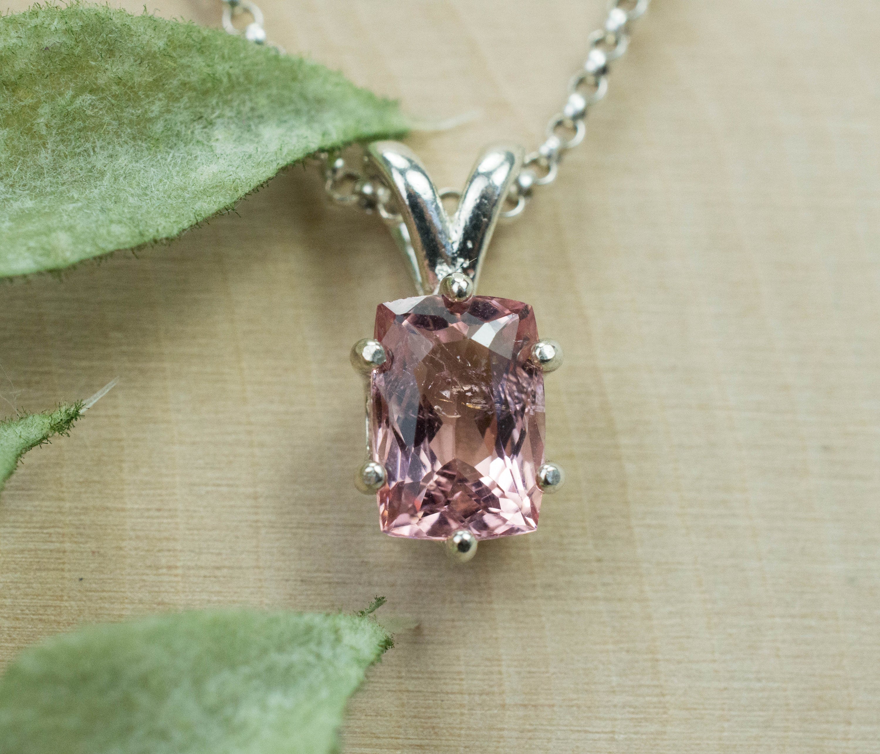 Morganite Pendant; Genuine Untreated Nigeria Morganite; 1.860cts - Mark Oliver Gems