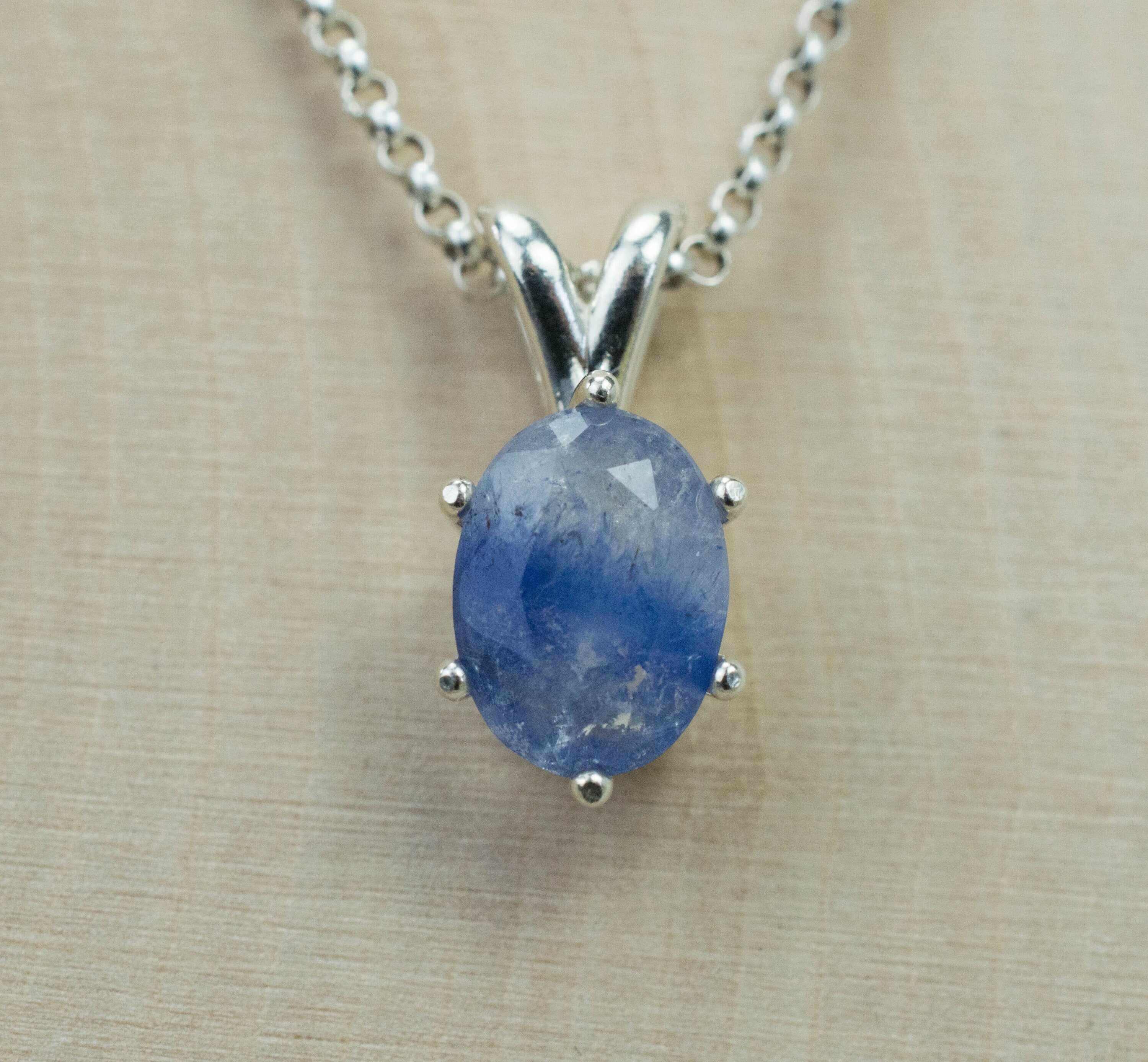 Dumortierite Quartz Pendant; Natural Untreated Brazil Dumortierite; 1.770cts - Mark Oliver Gems