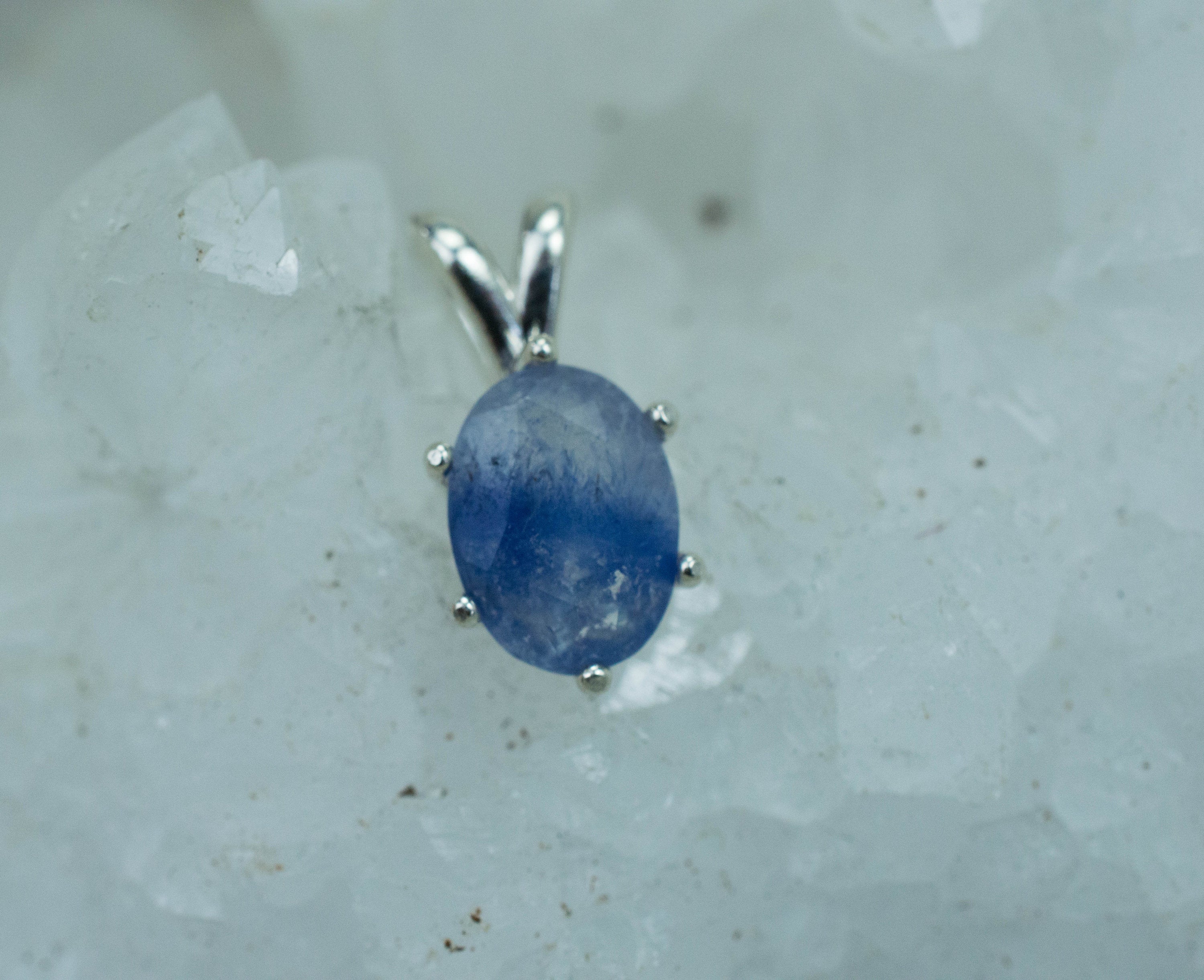 Dumortierite Quartz Pendant; Natural Untreated Brazil Dumortierite; 1.770cts - Mark Oliver Gems