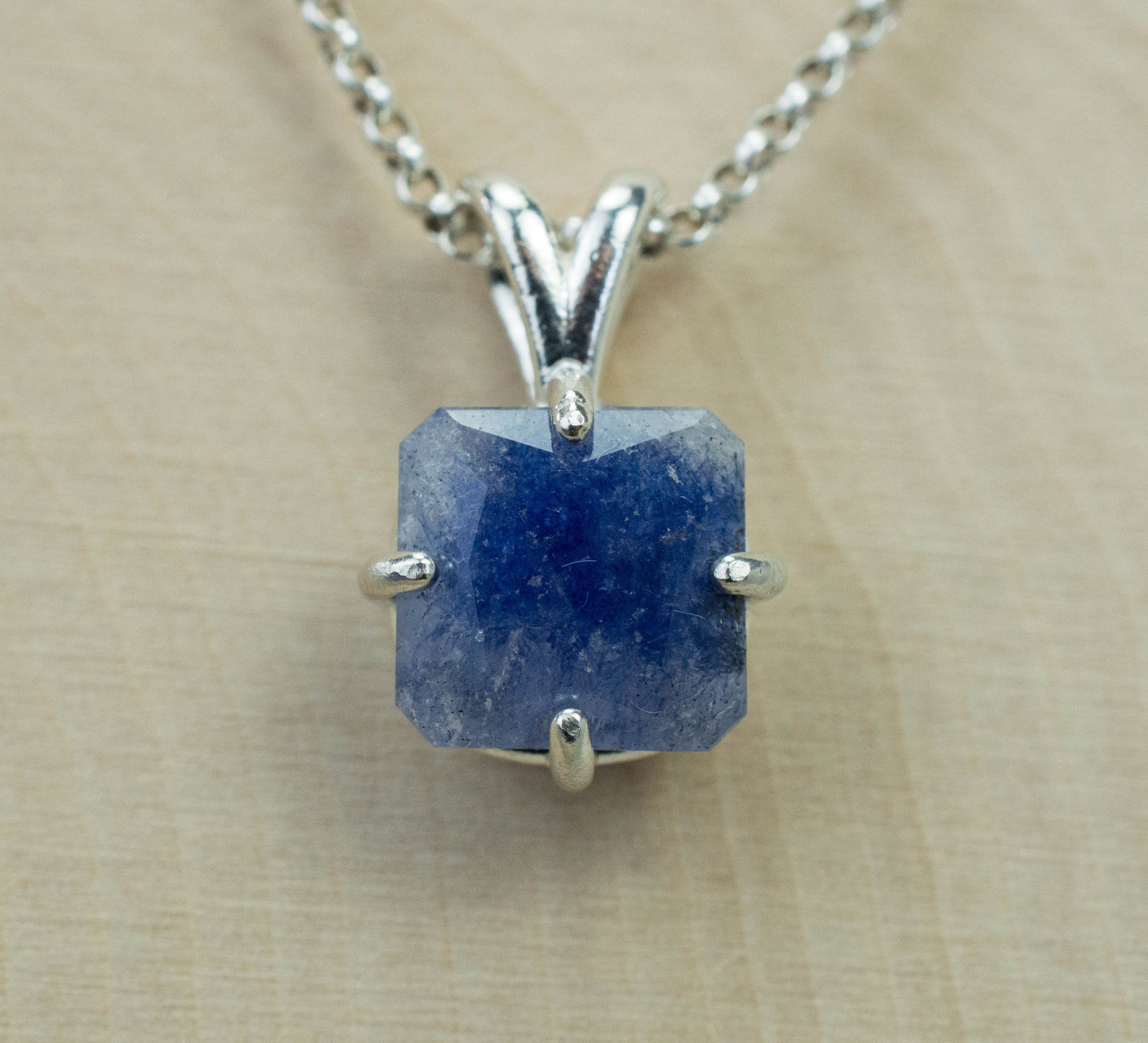 Dumortierite Quartz Pendant; Natural Untreated Brazil Dumortierite; 3.000cts - Mark Oliver Gems