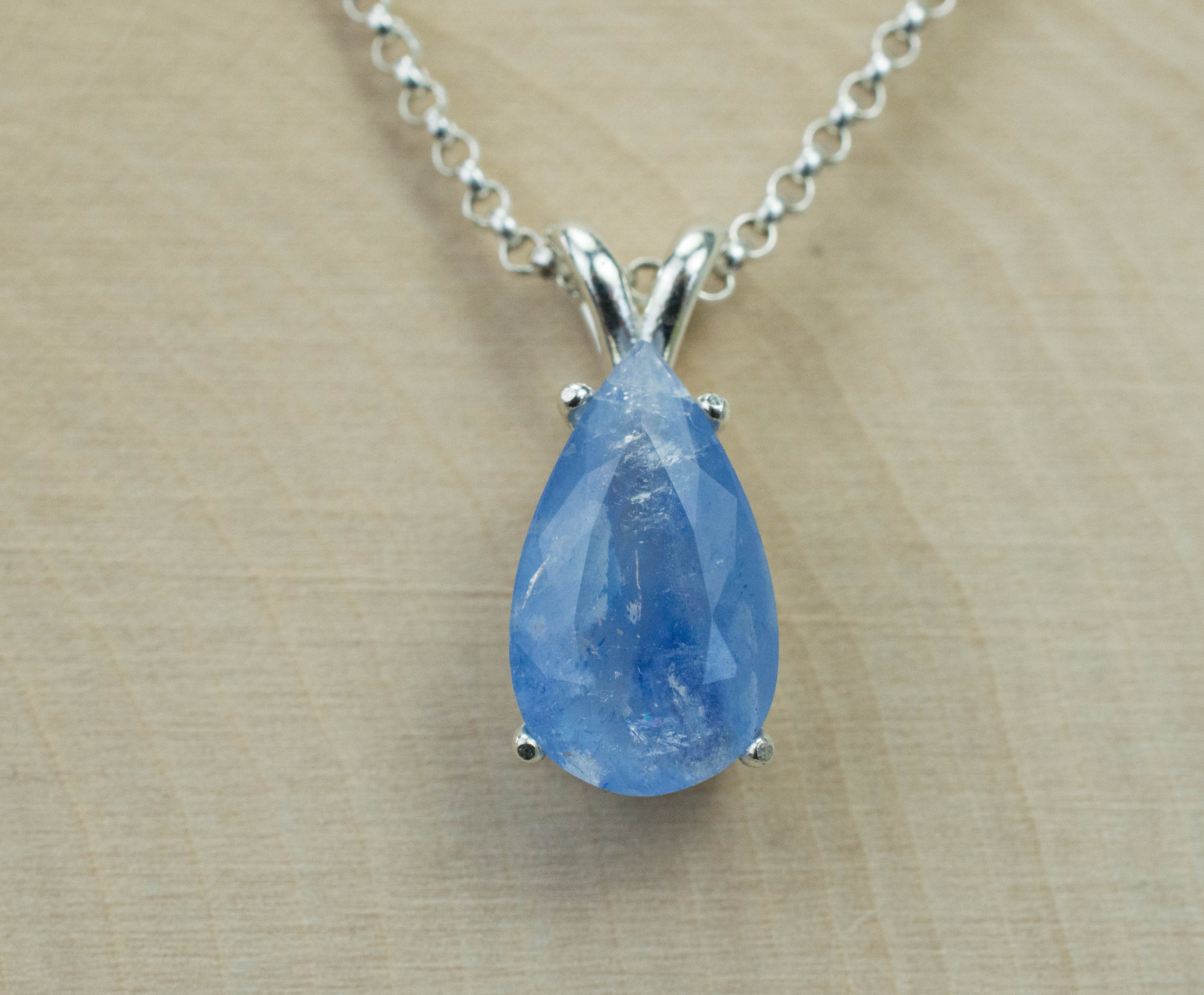 Dumortierite Quartz Pendant; Natural Untreated Brazil Dumortierite; 3.780cts - Mark Oliver Gems