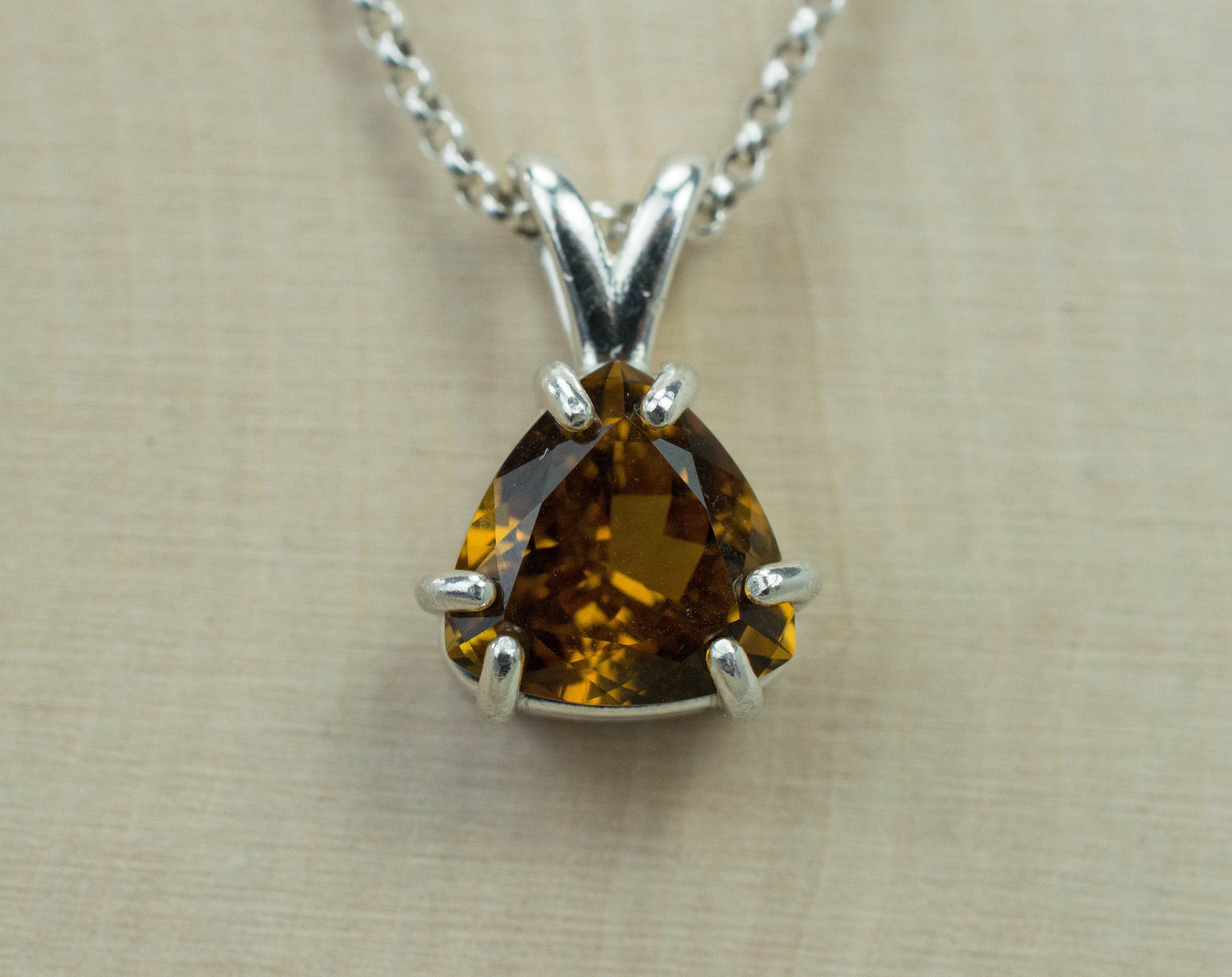 Citrine Pendant; Natural Untreated Congo Citrine; 2.675cts - Mark Oliver Gems