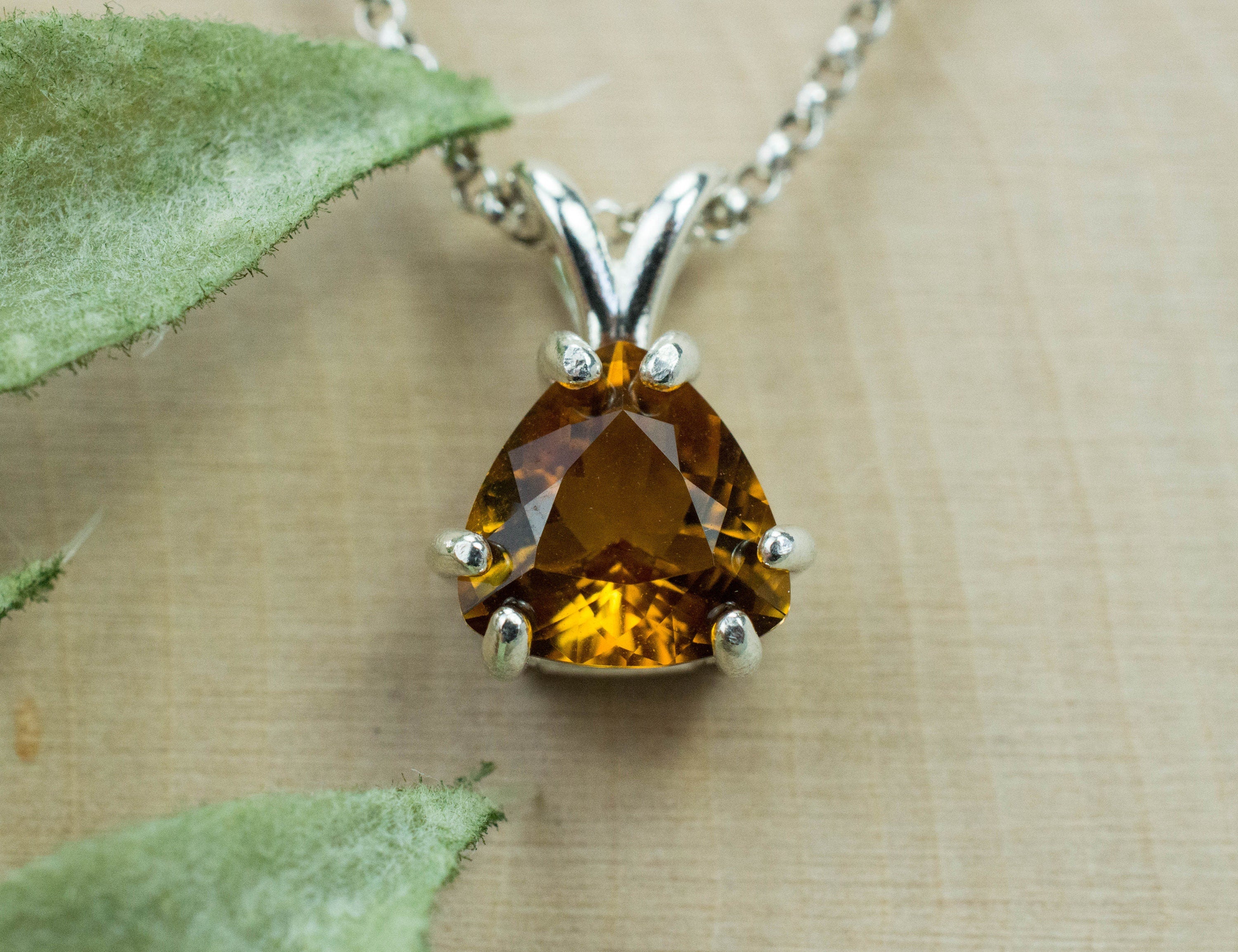 Citrine Pendant; Genuine Untreated Uruguay Citrine; 1.730cts - Mark Oliver Gems