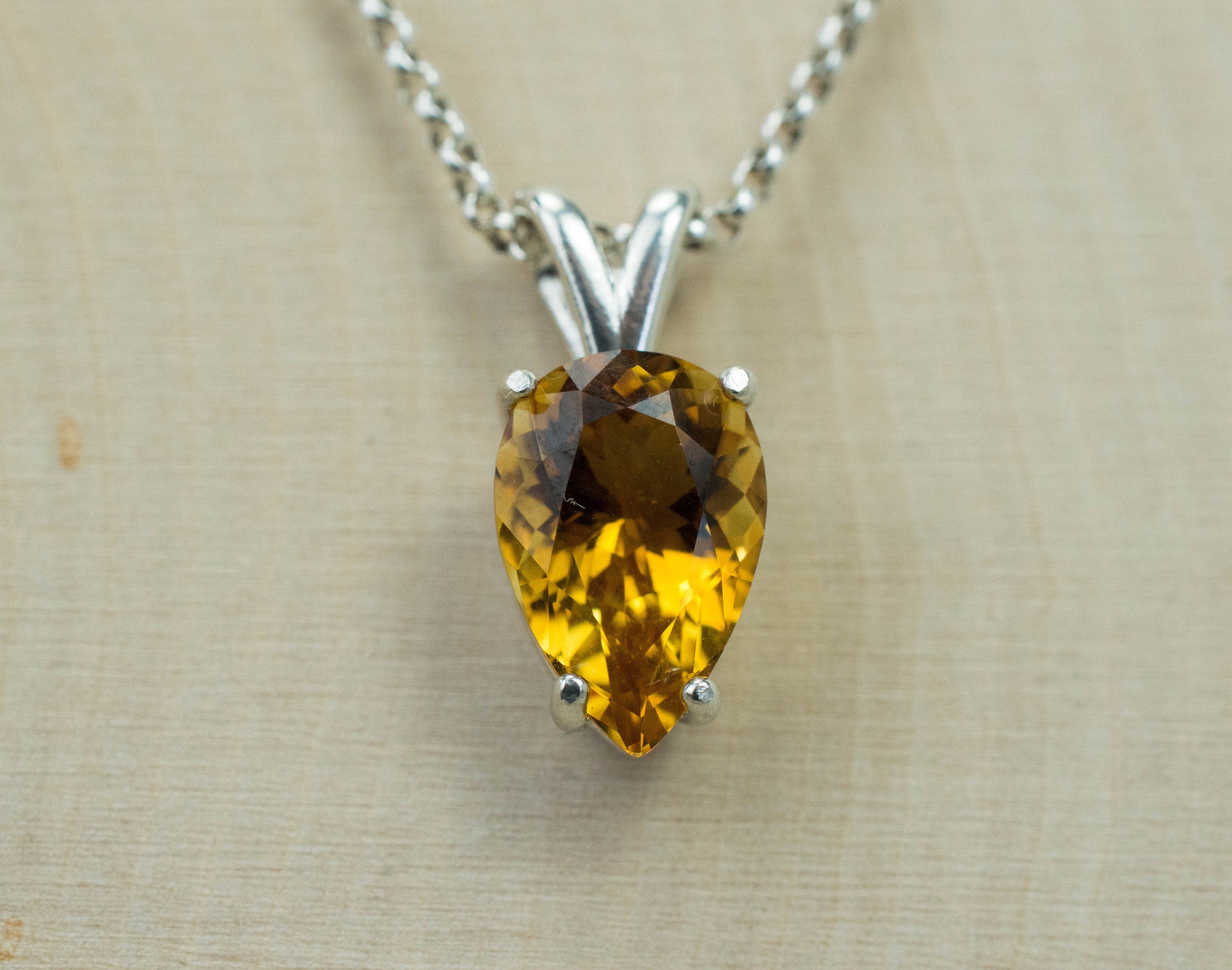 Citrine Pendant; Genuine Untreated Uruguay Citrine; 2.735cts - Mark Oliver Gems