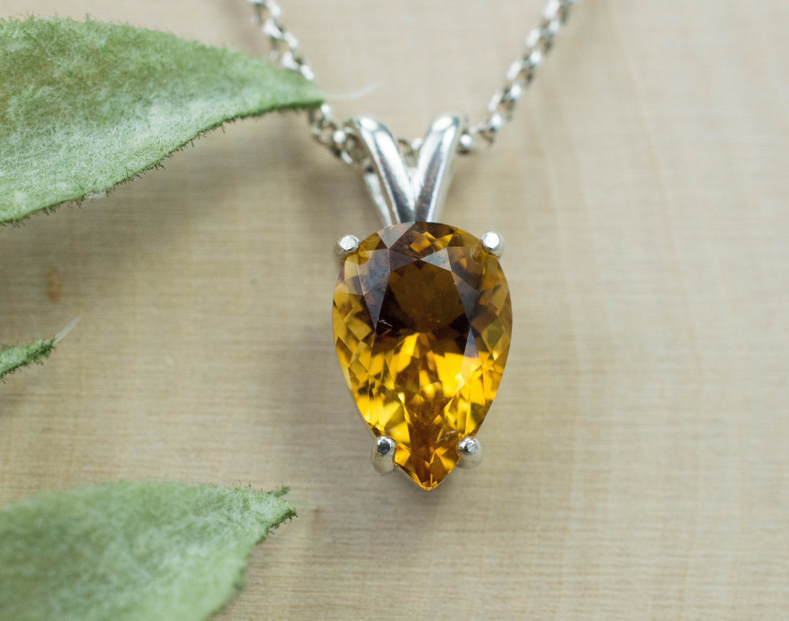 Citrine Pendant; Genuine Untreated Uruguay Citrine; 2.735cts - Mark Oliver Gems