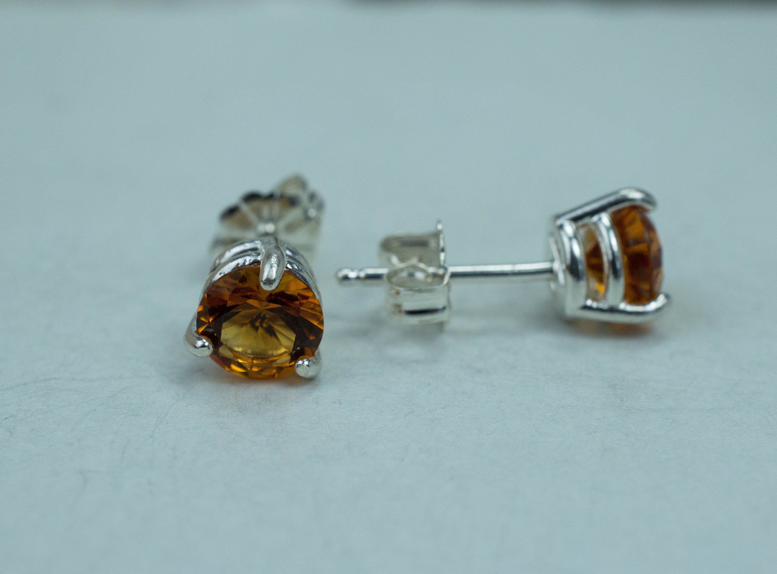 Citrine Earrings; Natural Untreated Uruguay Citrine; 1.325cts - Mark Oliver Gems