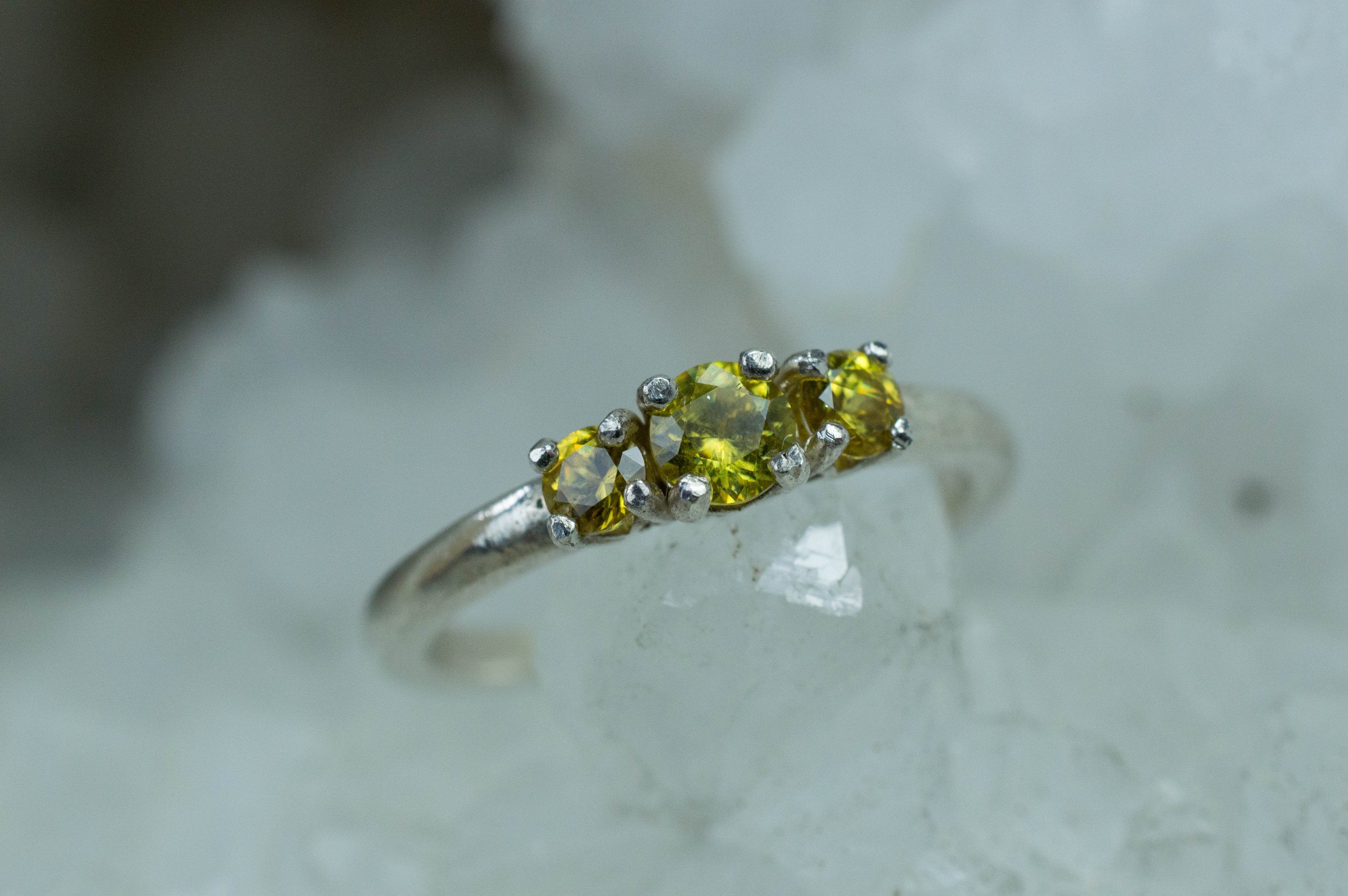 Sphene Ring, Genuine Untreated Pakistan and Afghanistan Sphene